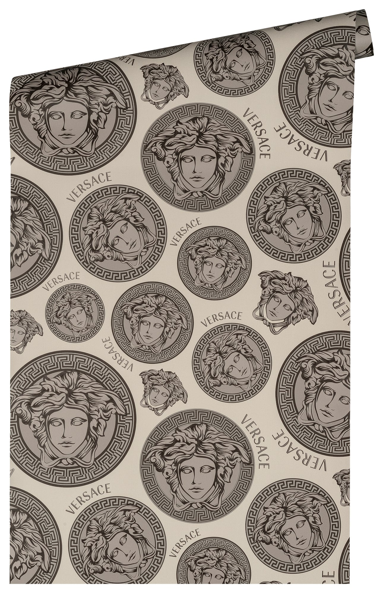Monarch wallpaper in greyscale color - pattern number 386112X - by Seabrook in the Versace Volume 5 collection