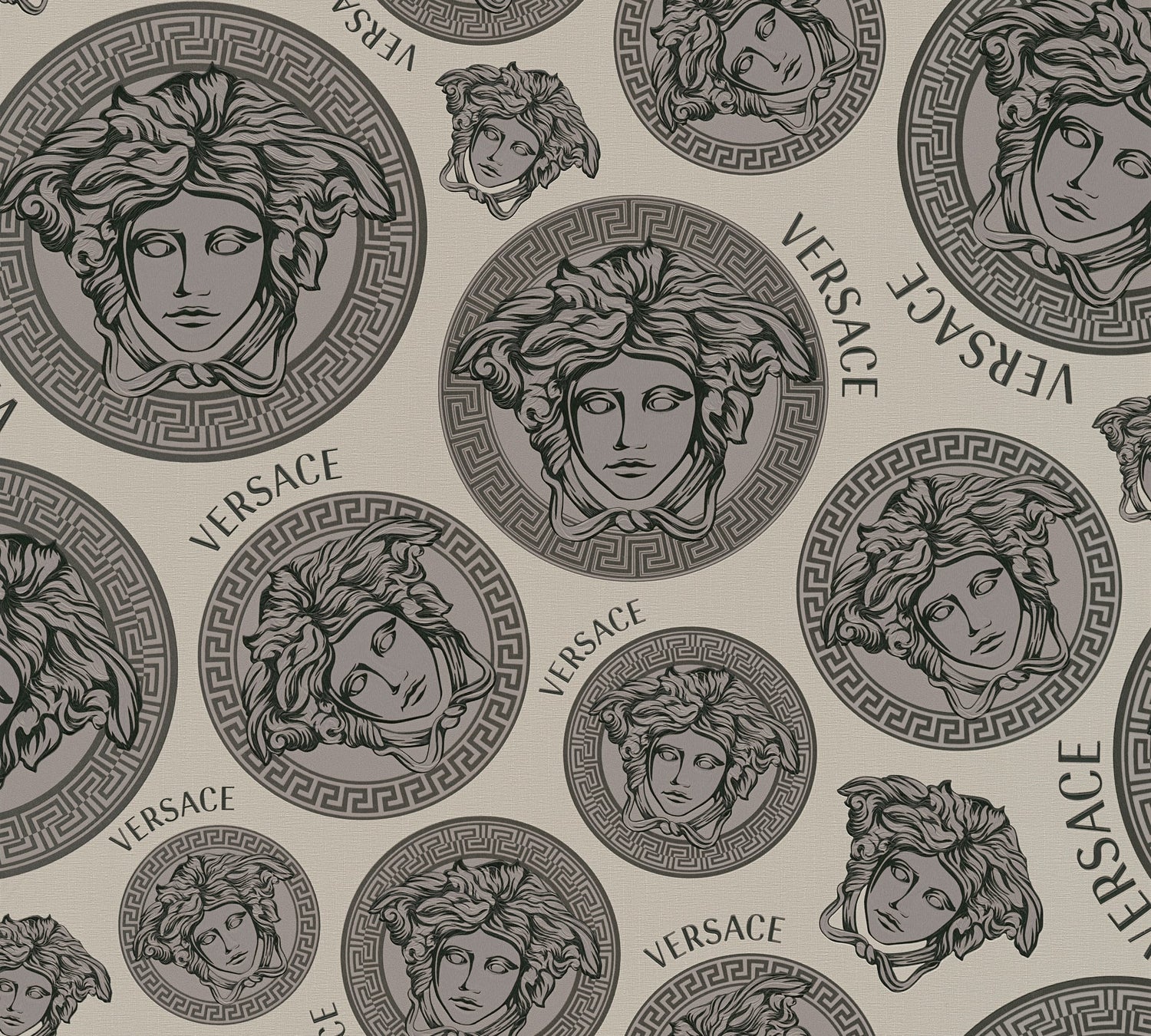 Monarch wallpaper in greyscale color - pattern number 386112X - by Seabrook in the Versace Volume 5 collection
