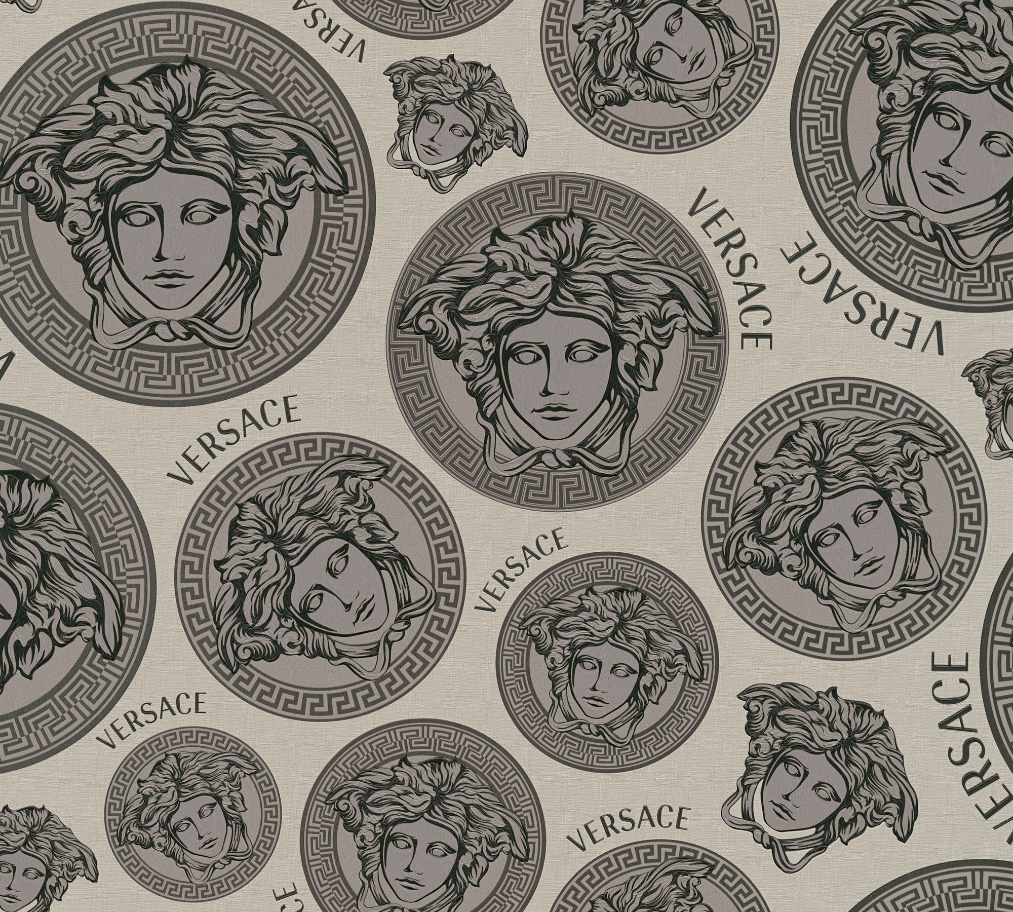 Monarch wallpaper in greyscale color - pattern number 386112X - by Seabrook in the Versace Volume 5 collection