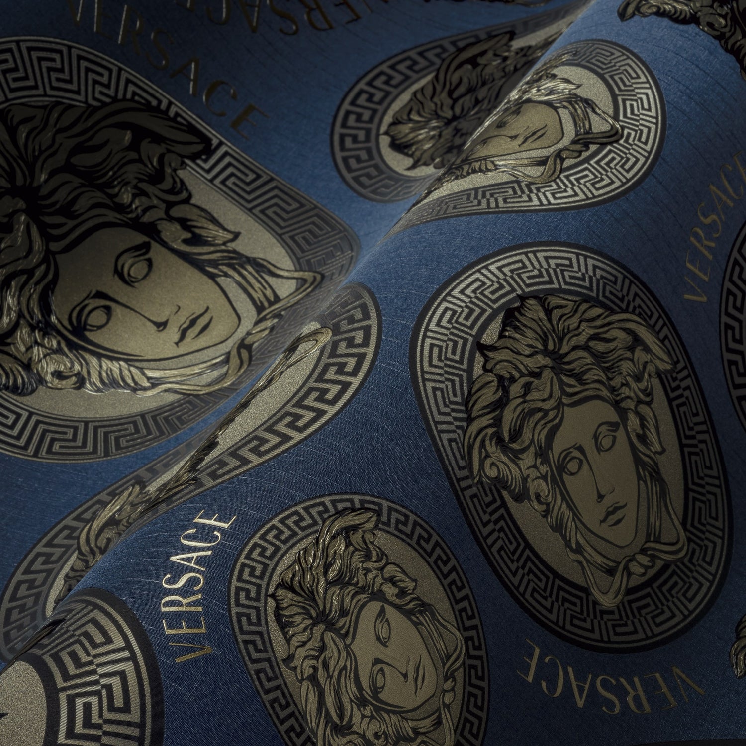 Monarch wallpaper in midnight sky color - pattern number 386113X - by Seabrook in the Versace Volume 5 collection