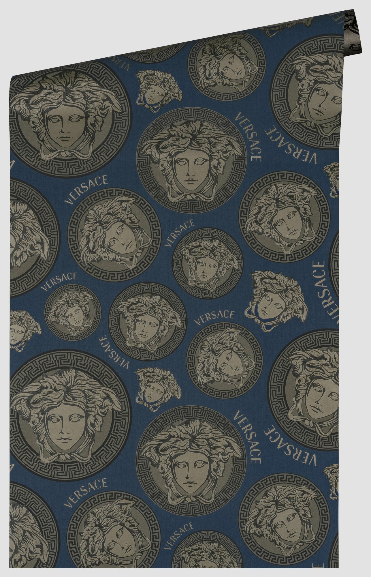 Monarch wallpaper in midnight sky color - pattern number 386113X - by Seabrook in the Versace Volume 5 collection