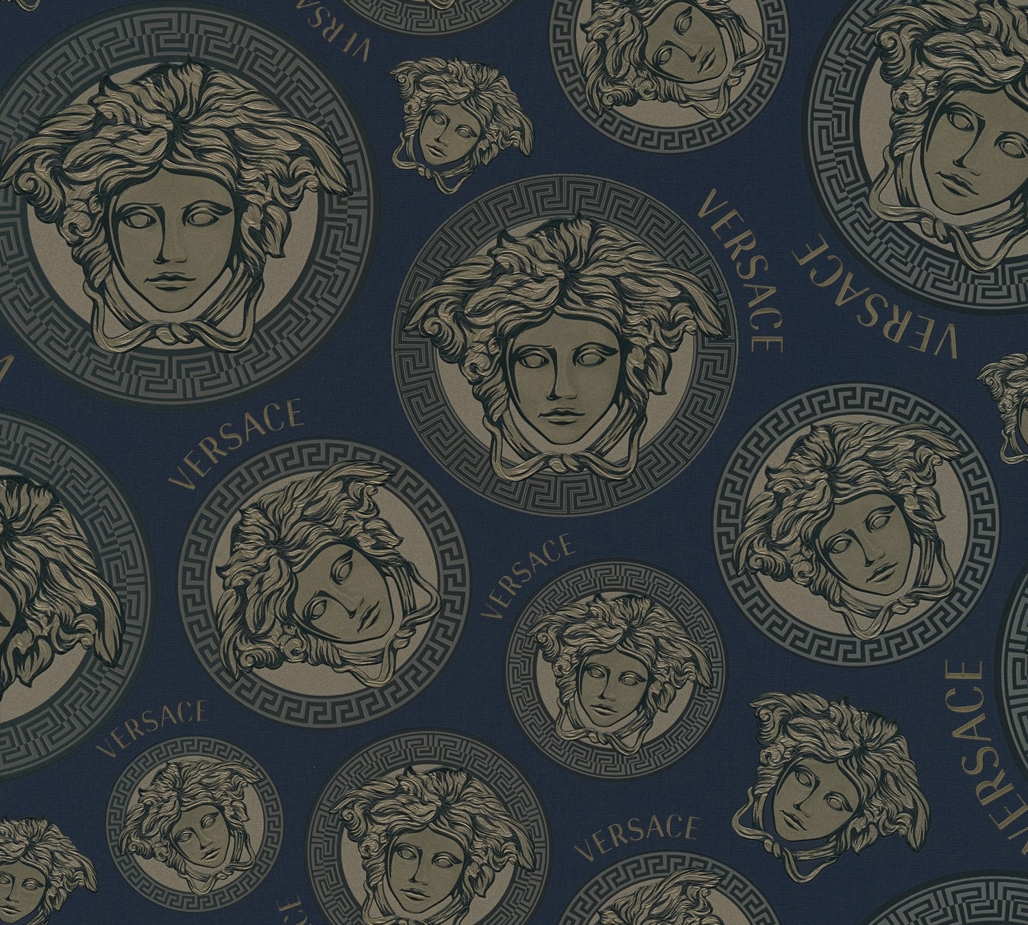 Monarch wallpaper in midnight sky color - pattern number 386113X - by Seabrook in the Versace Volume 5 collection
