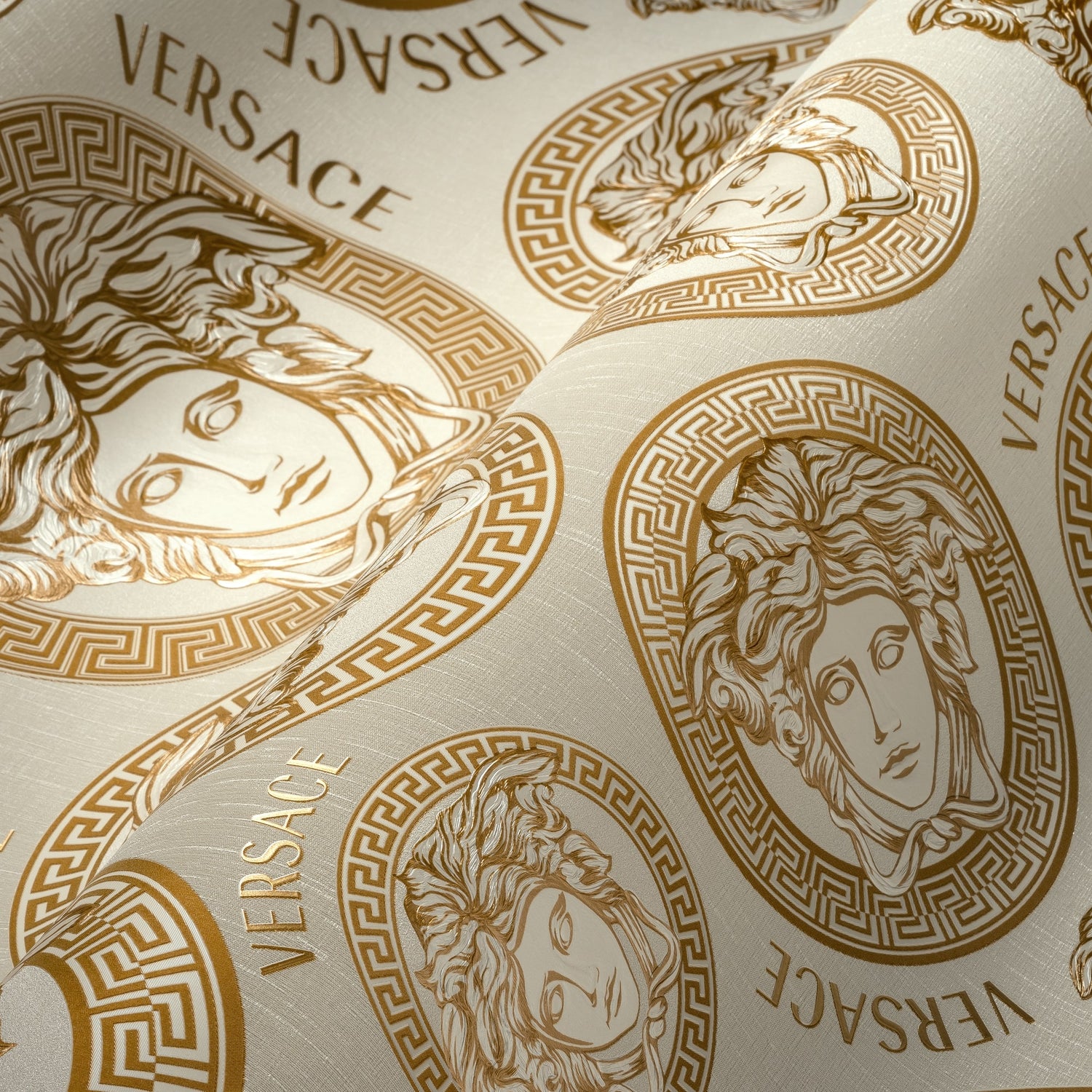 Monarch wallpaper in foiled ceiling color - pattern number 386115X - by Seabrook in the Versace Volume 5 collection