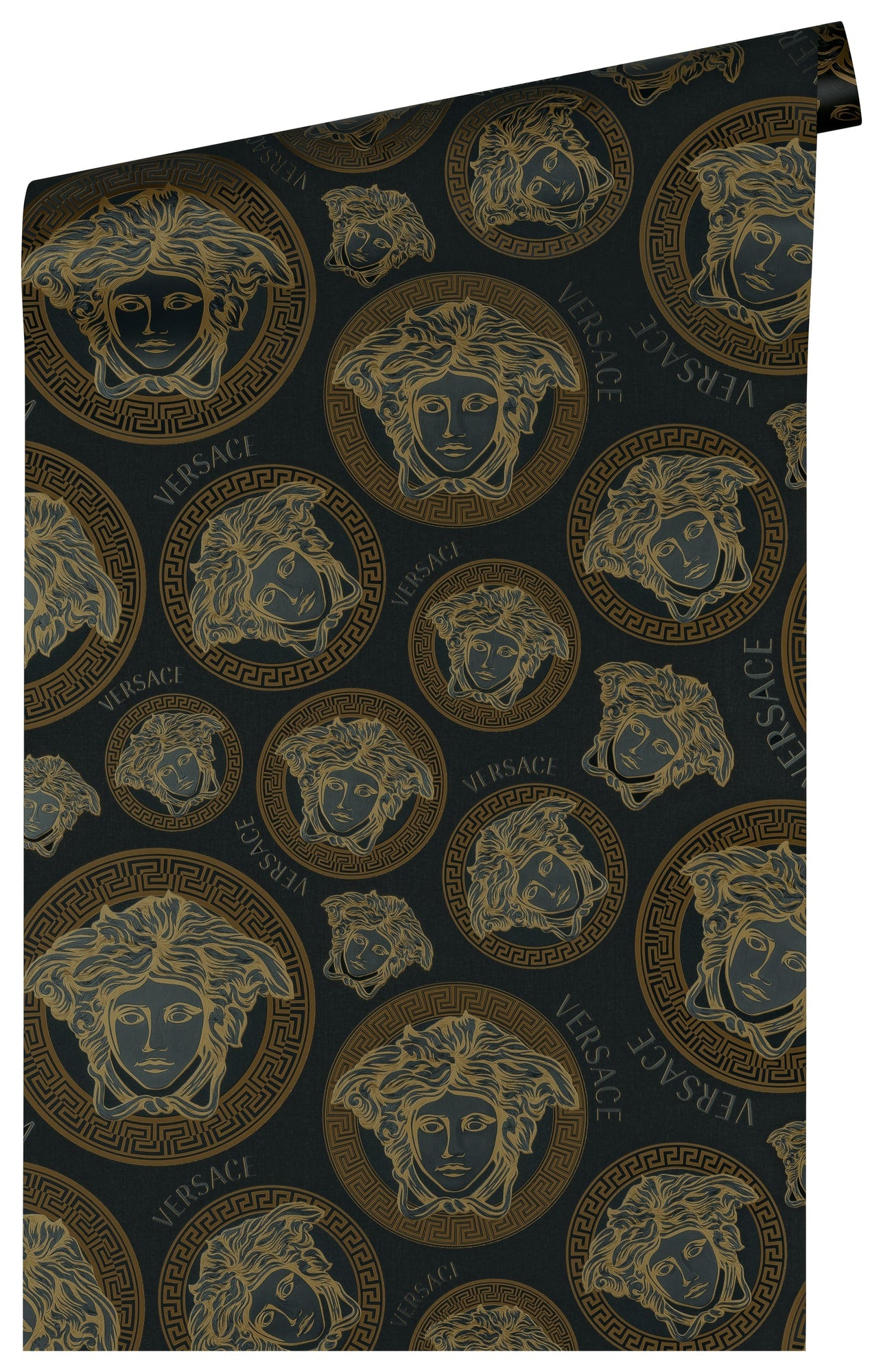 Monarch wallpaper in onyx color - pattern number 386117X - by Seabrook in the Versace Volume 5 collection