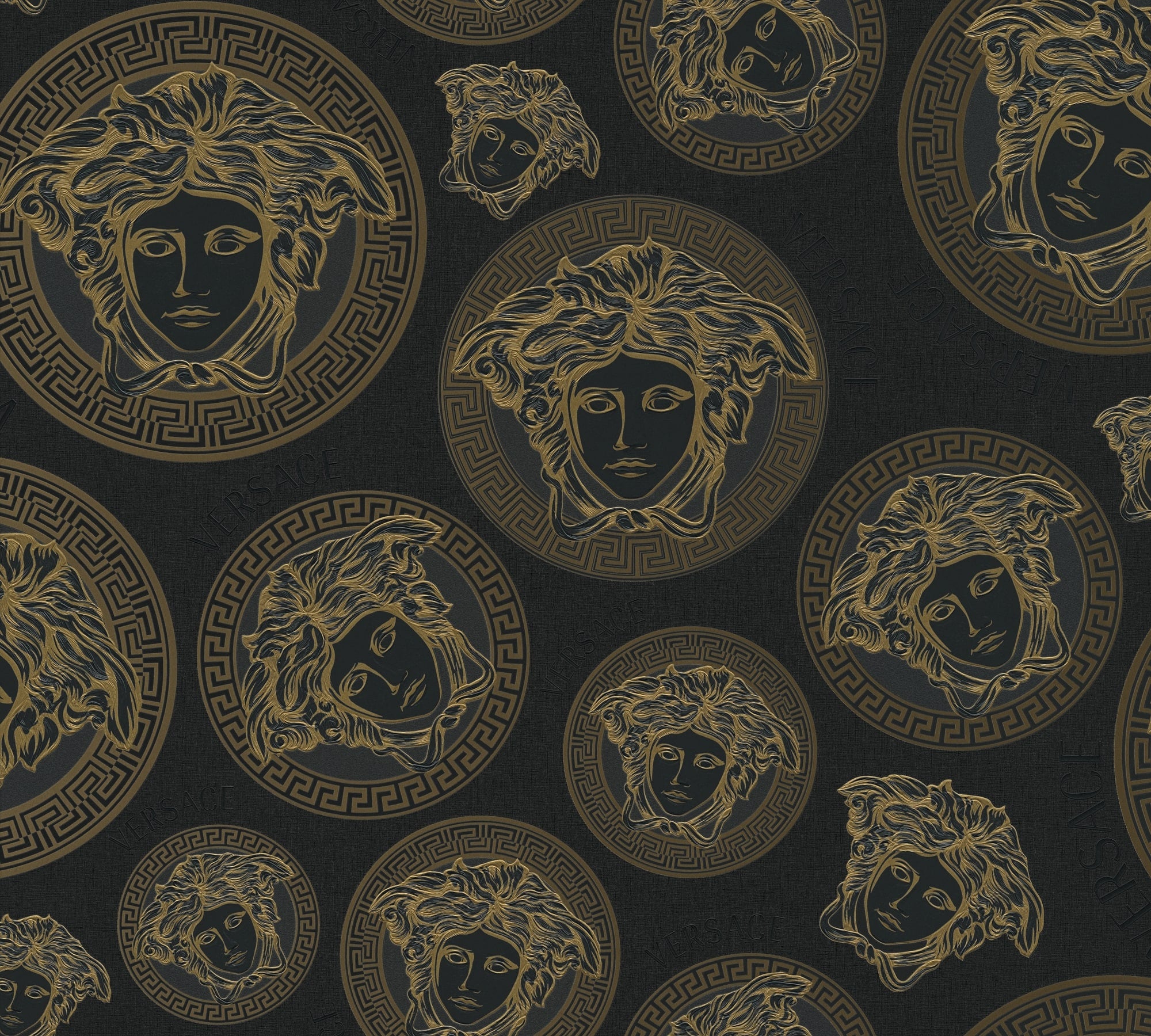 Monarch wallpaper in onyx color - pattern number 386117X - by Seabrook in the Versace Volume 5 collection