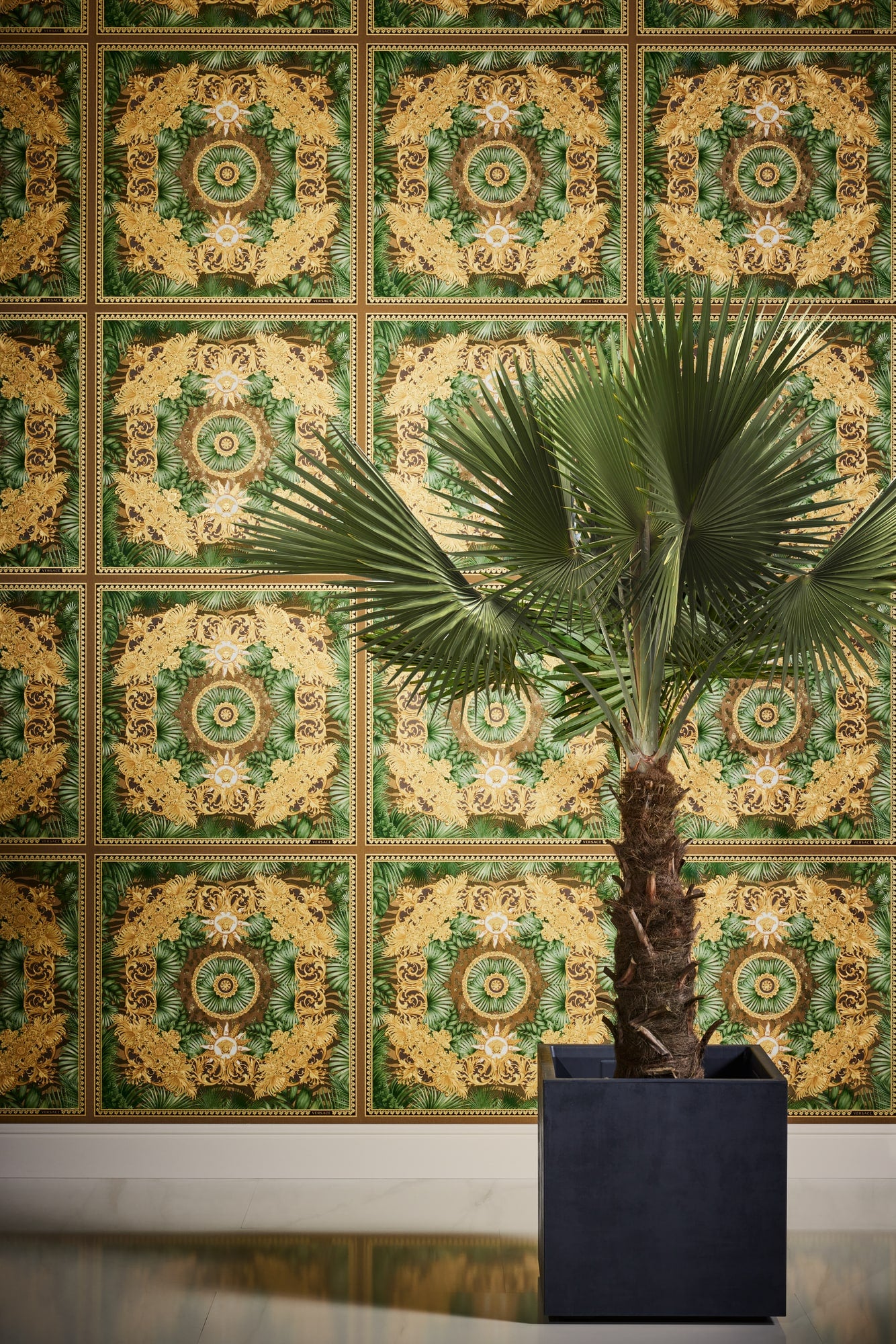 Mirage wallpaper in aurora color - pattern number 387033X - by Seabrook in the Versace Volume 5 collection