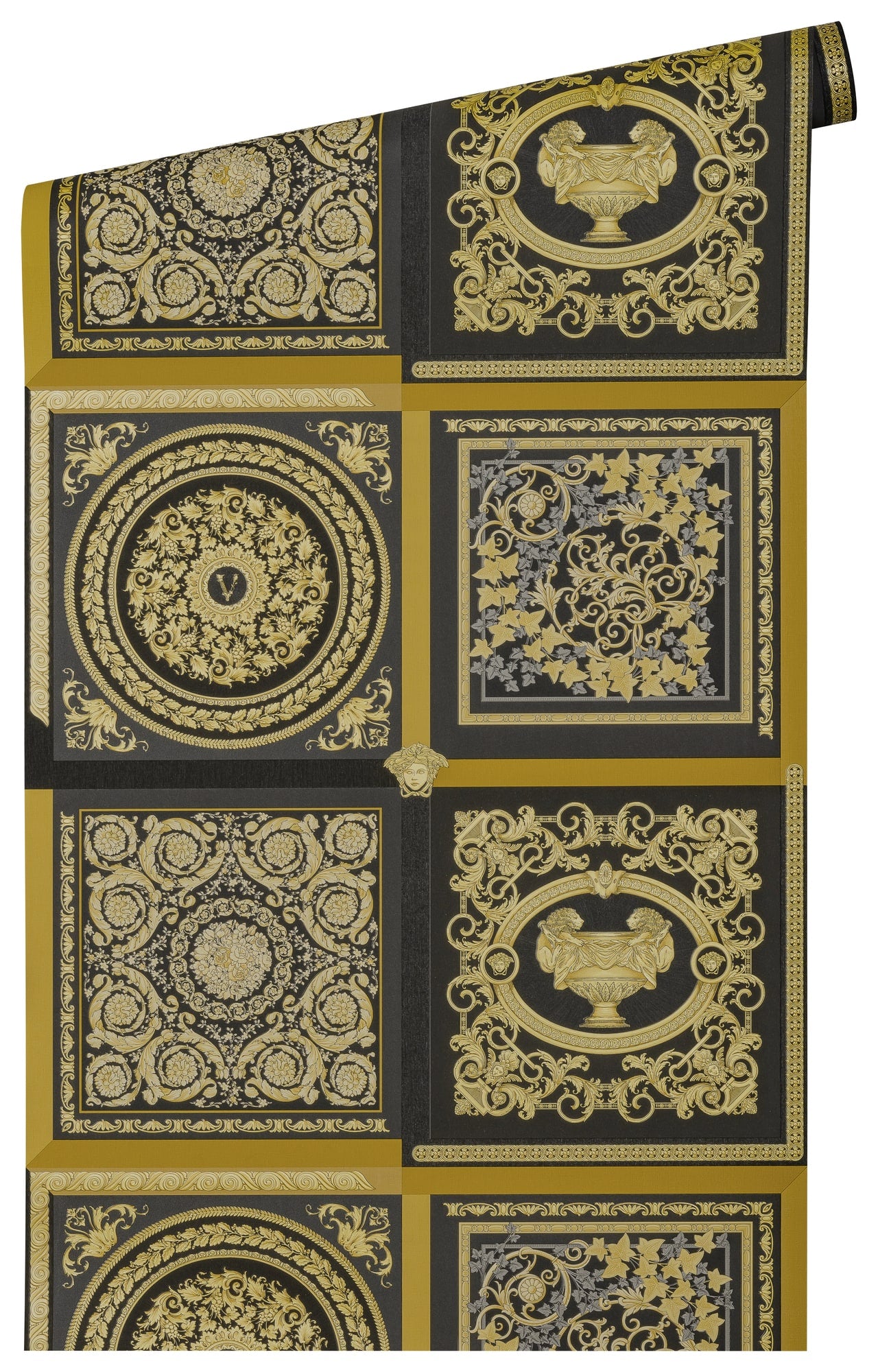 Reverie wallpaper in honey bee color - pattern number 387043X - by Seabrook in the Versace Volume 5 collection