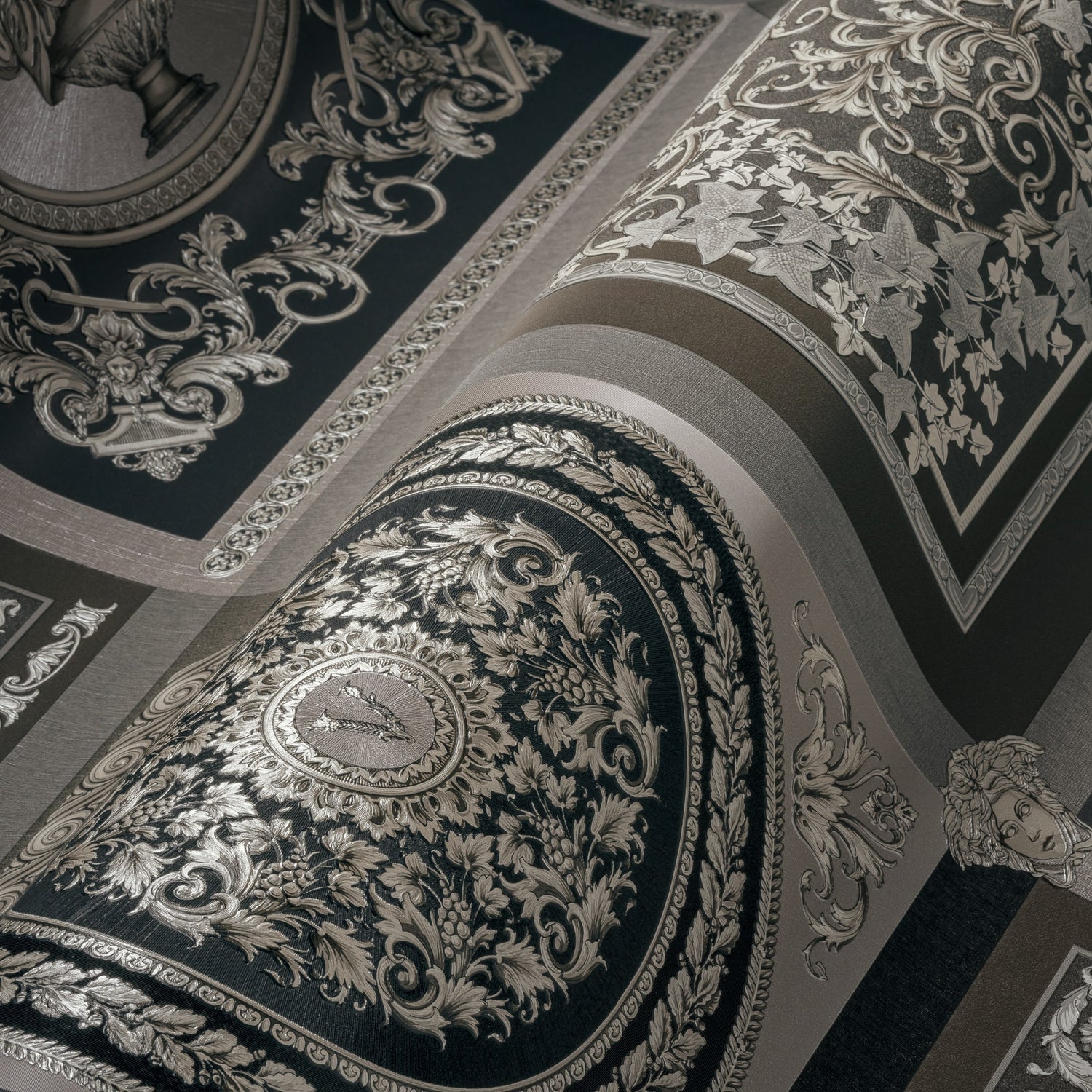 Reverie wallpaper in heather color - pattern number 387044X - by Seabrook in the Versace Volume 5 collection