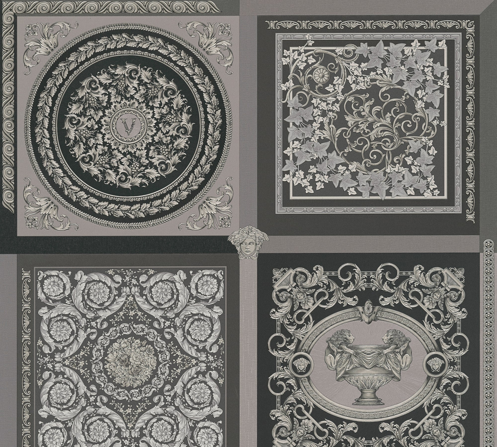 Reverie wallpaper in heather color - pattern number 387044X - by Seabrook in the Versace Volume 5 collection