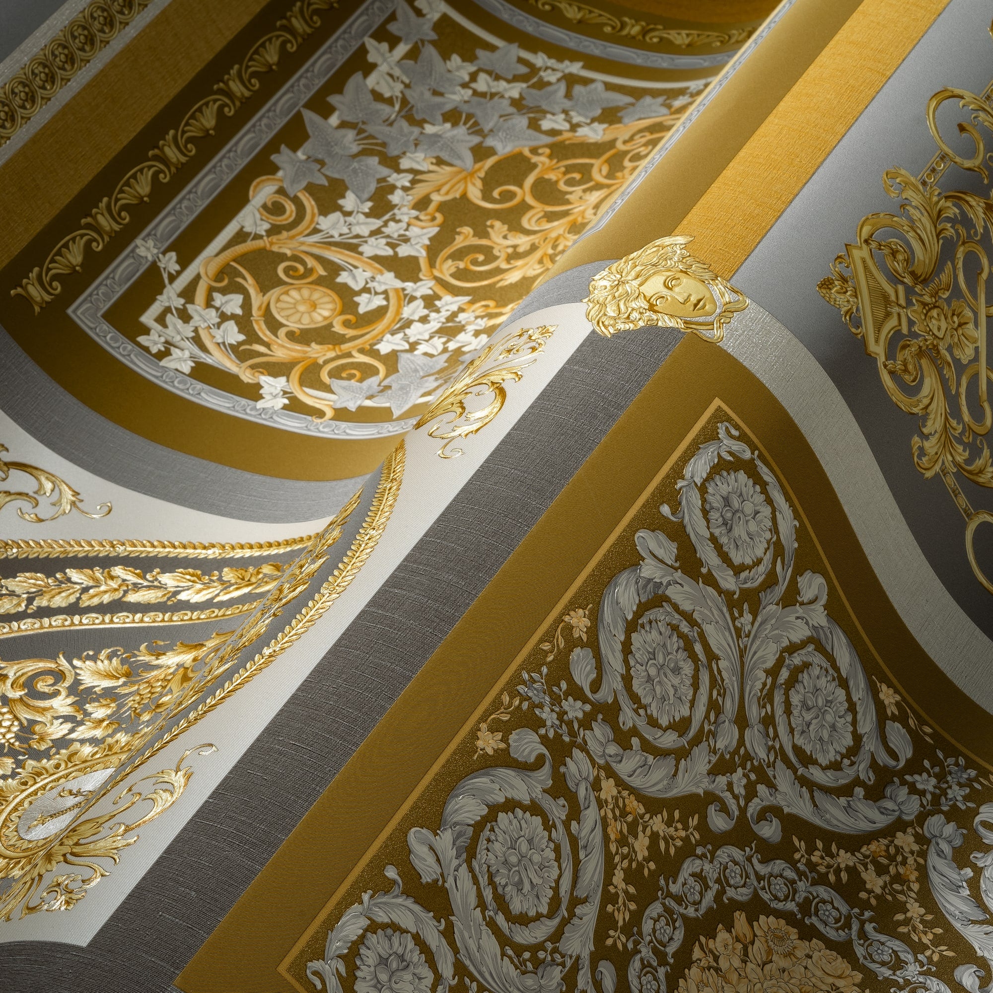 Reverie wallpaper in egypt color - pattern number 387045X - by Seabrook in the Versace Volume 5 collection