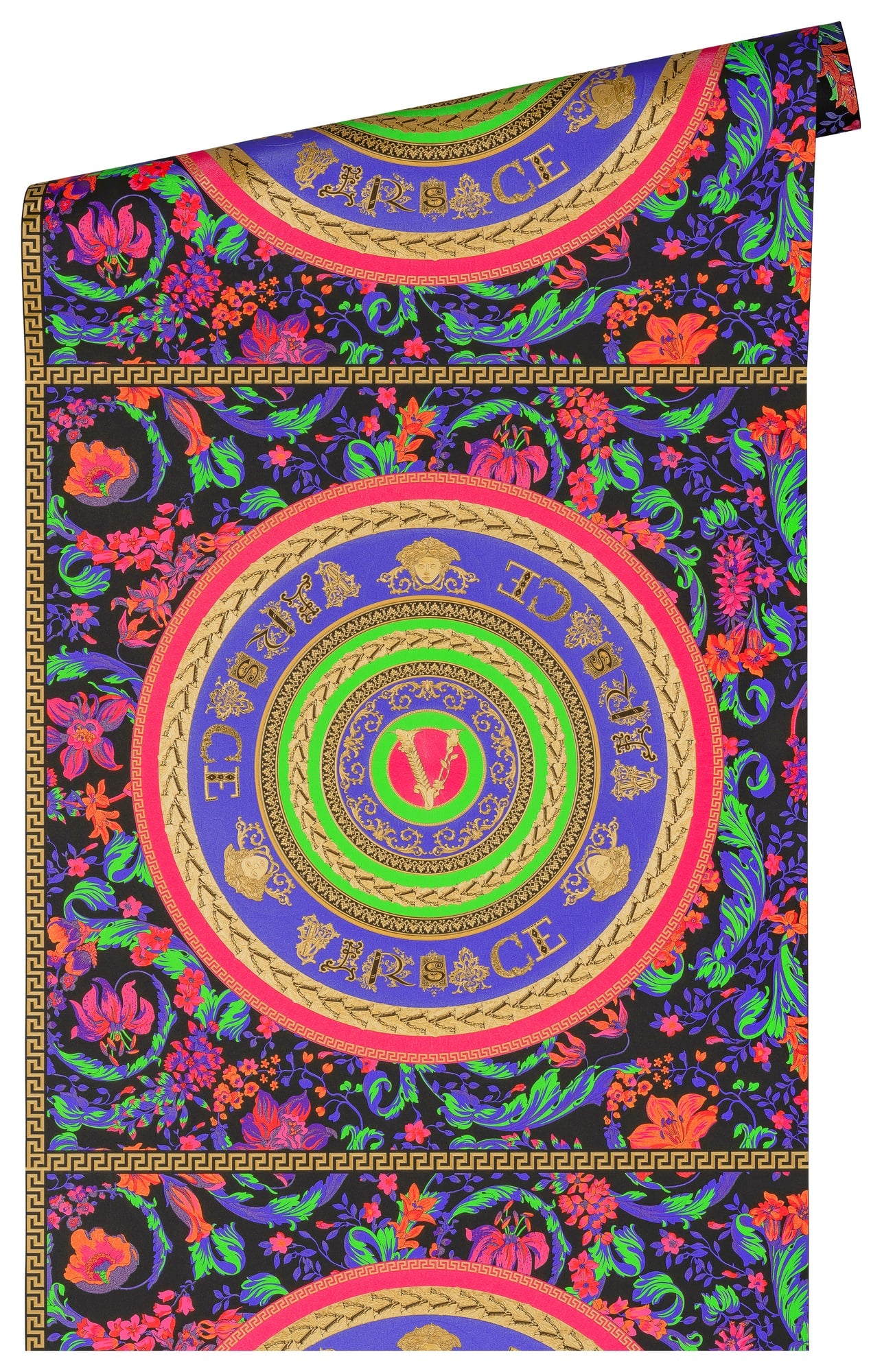 Ember wallpaper in luminous color - pattern number 387051X - by Seabrook in the Versace Volume 5 collection