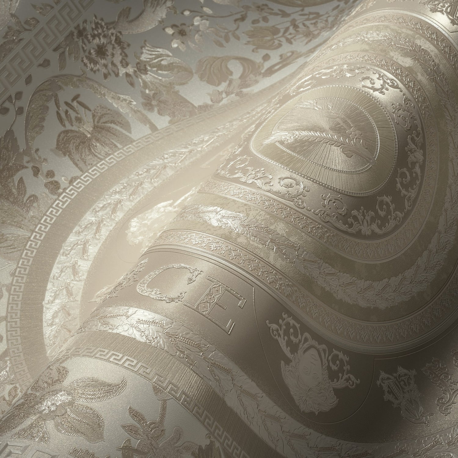 Ember wallpaper in butterscotch color - pattern number 387053X - by Seabrook in the Versace Volume 5 collection