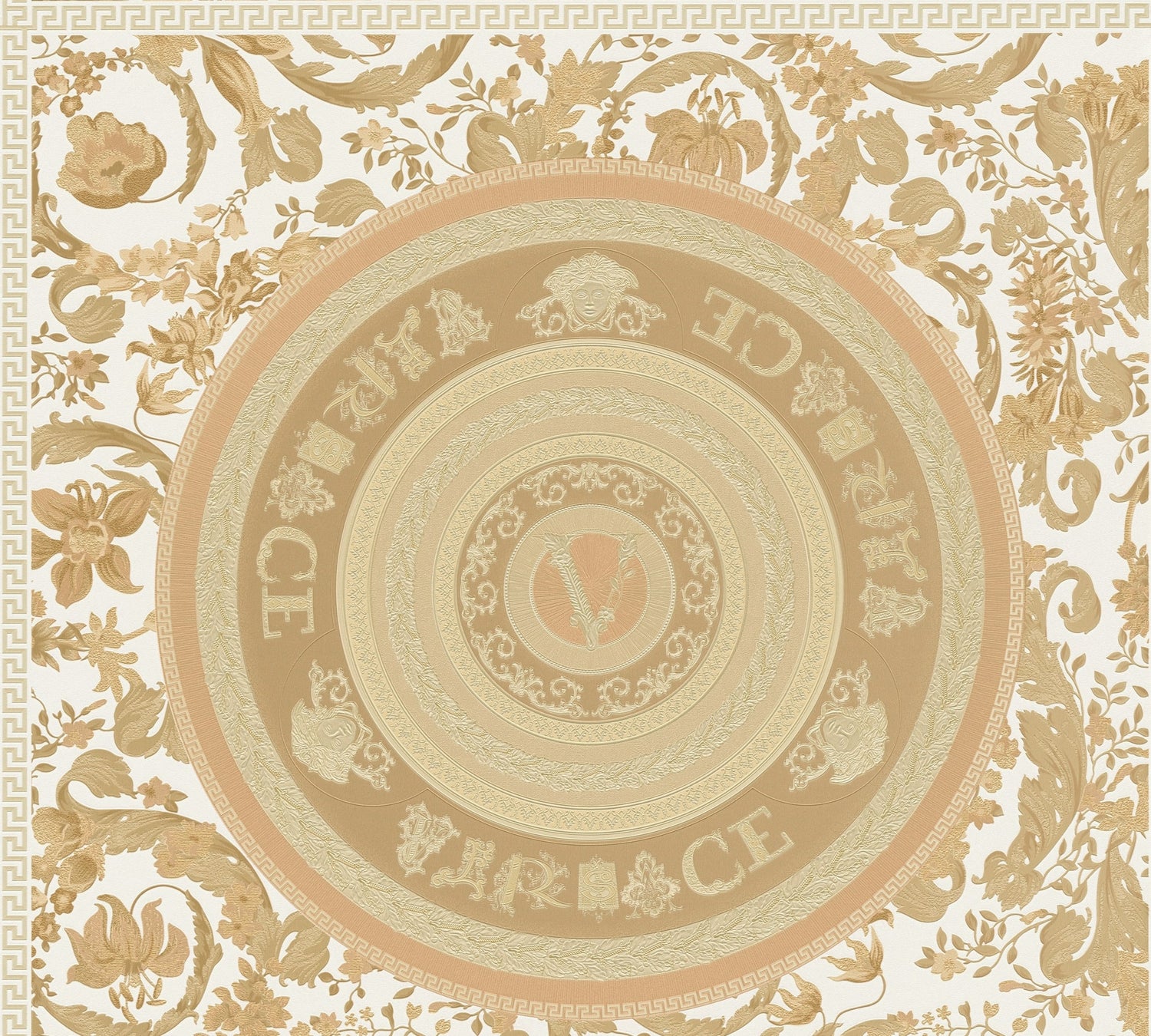 Ember wallpaper in marigold color - pattern number 387054X - by Seabrook in the Versace Volume 5 collection