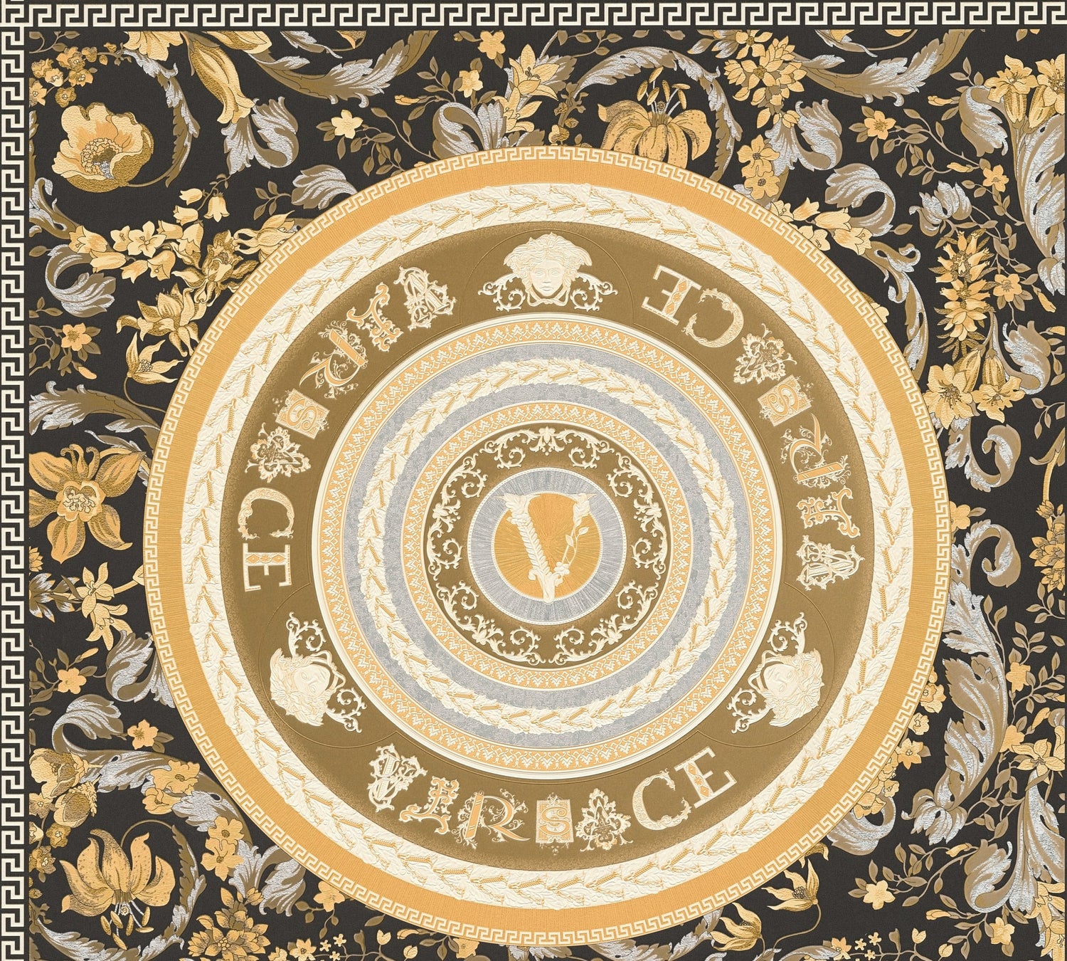 Ember wallpaper in candlelight color - pattern number 387055X - by Seabrook in the Versace Volume 5 collection