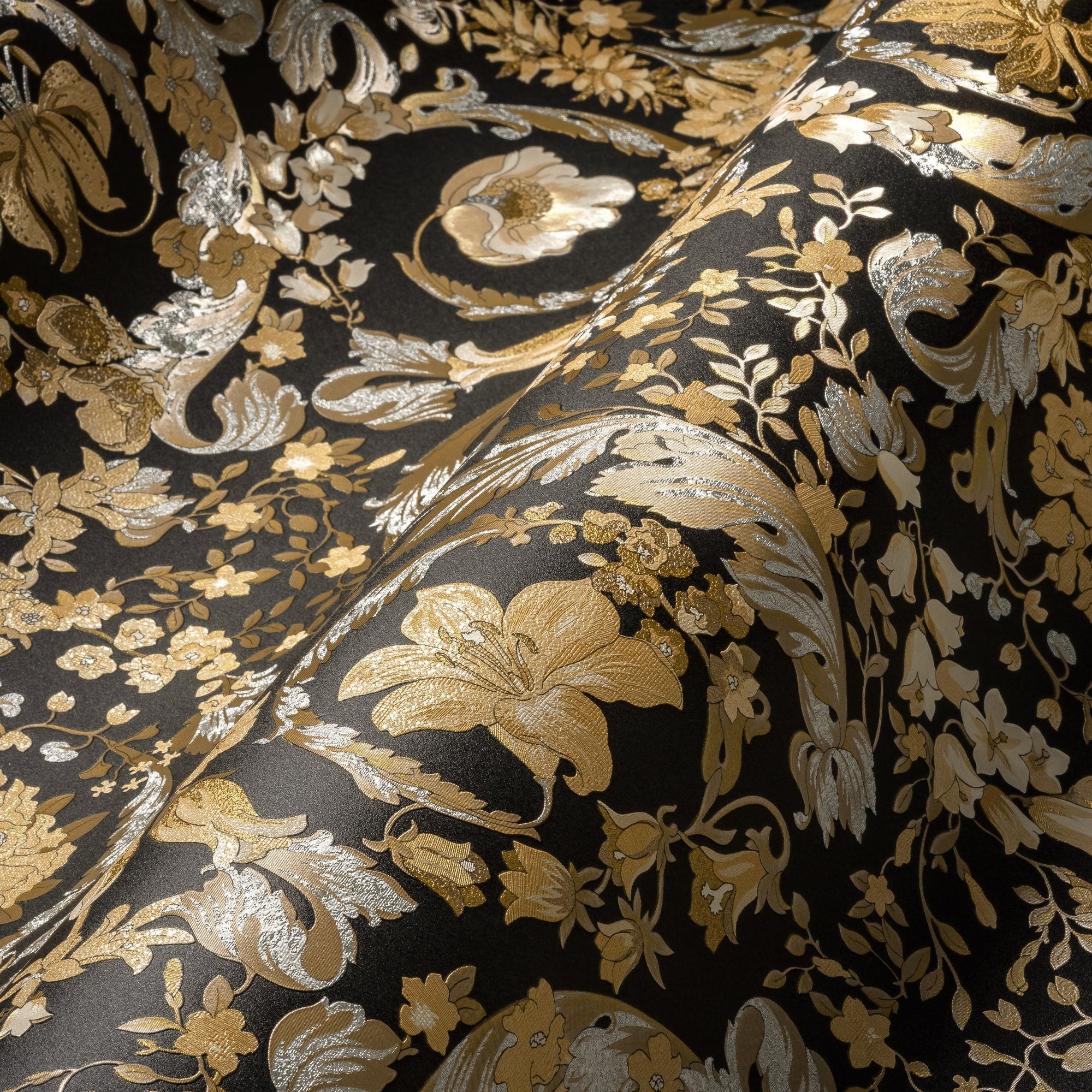 Empress wallpaper in honey bee color - pattern number 387065X - by Seabrook in the Versace Volume 5 collection