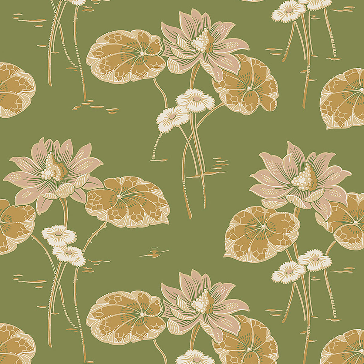 Haga wallpaper in leaf color - pattern number 4167 - by Schumacher in the Borastapeter collection
