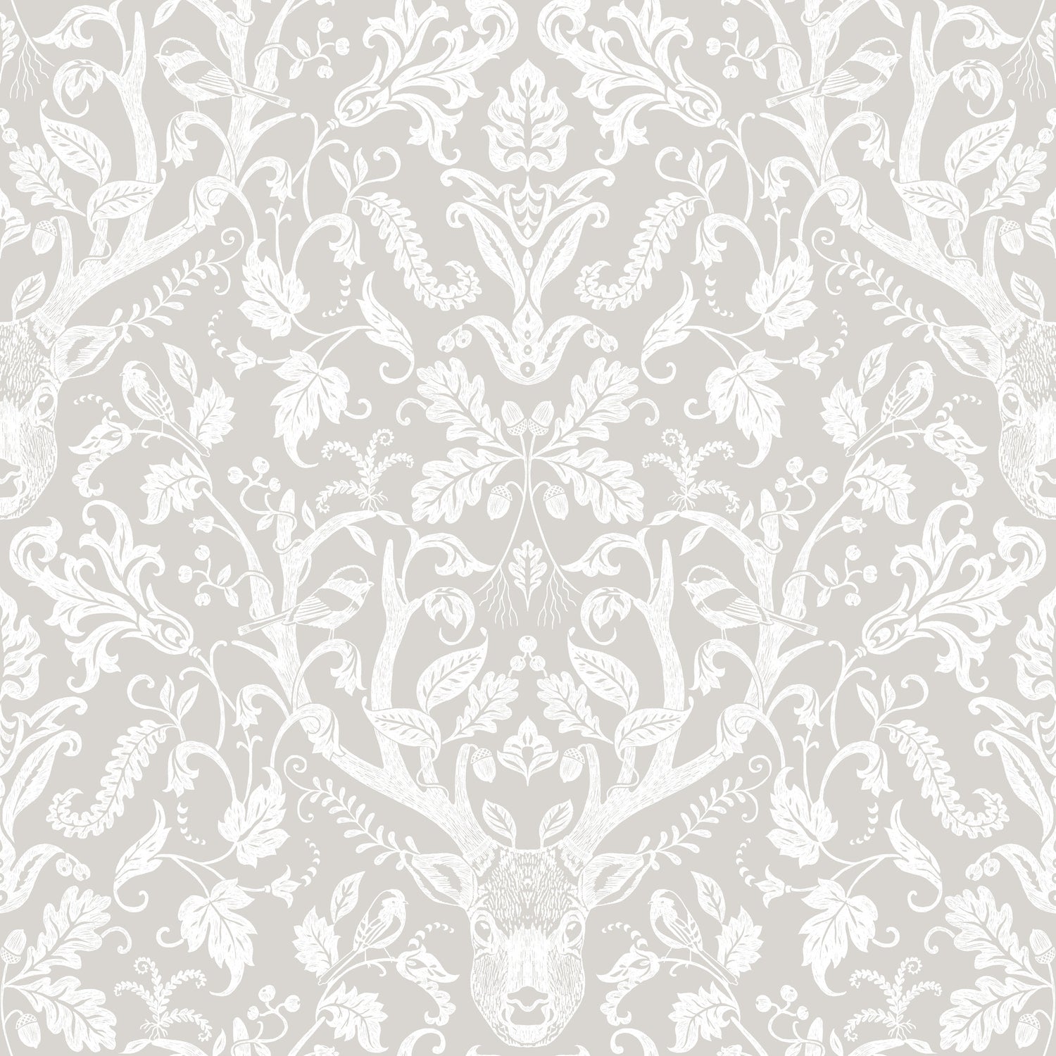 Kiwassa wallpaper in grey color - pattern number 4169-12701 - by Chesapeake in the Oak and Moss collection