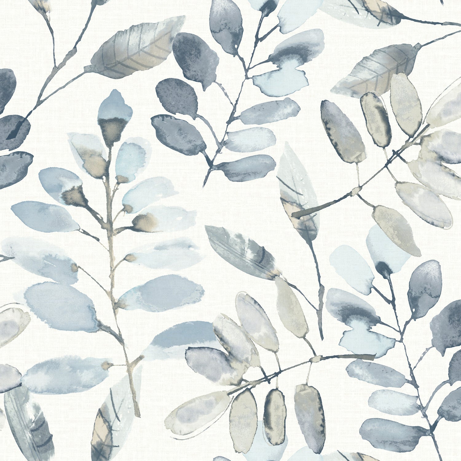 Pinnate wallpaper in blue color - pattern number 4169-13908 - by Chesapeake in the Oak and Moss collection