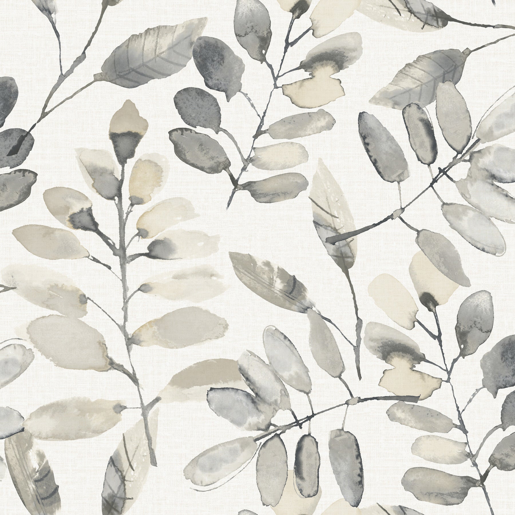 Pinnate wallpaper in charcoal color - pattern number 4169-13910 - by Chesapeake in the Oak and Moss collection