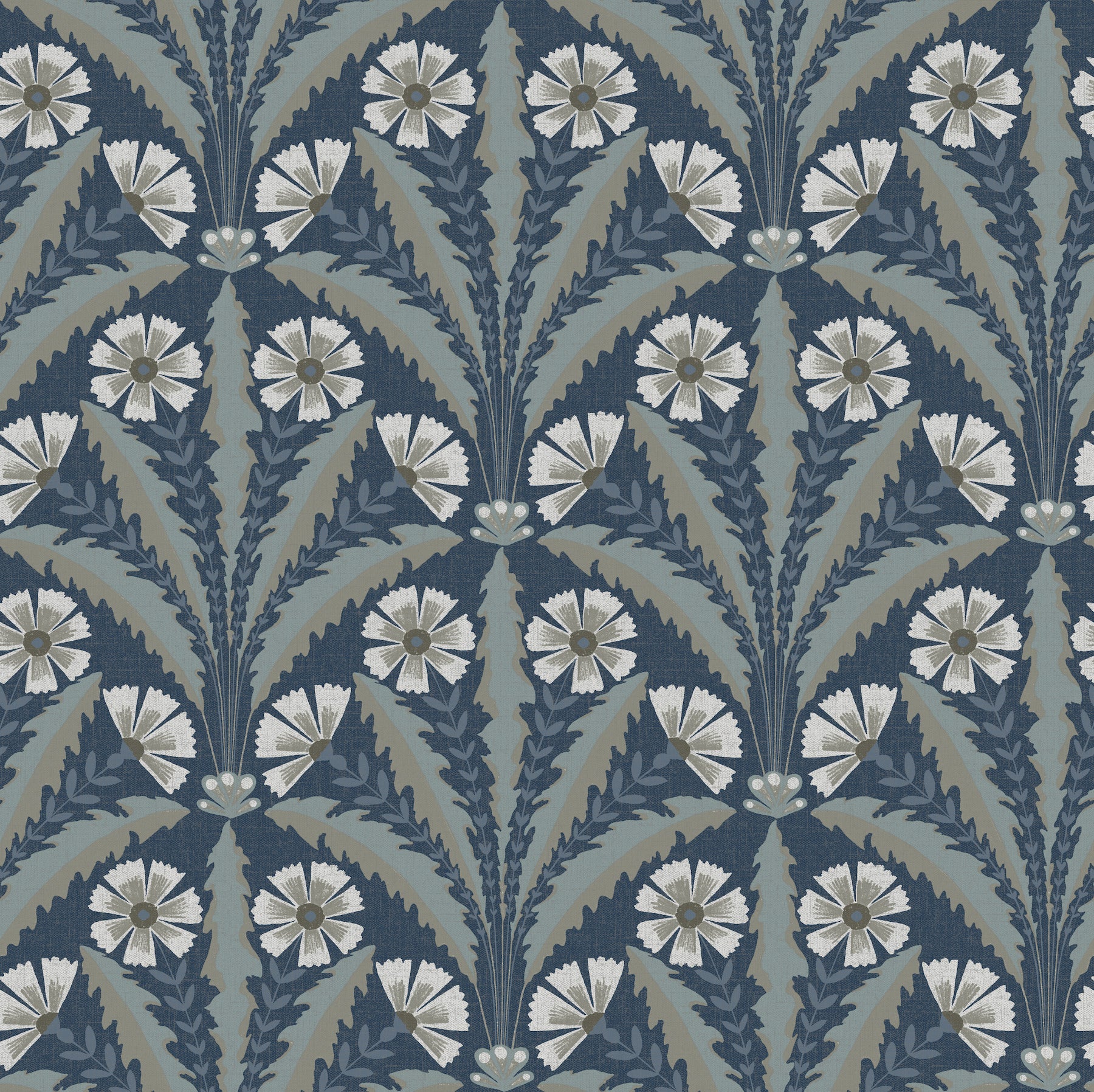 Tap Root wallpaper in dark blue color - pattern number 4169-27600 - by Chesapeake in the Oak and Moss collection