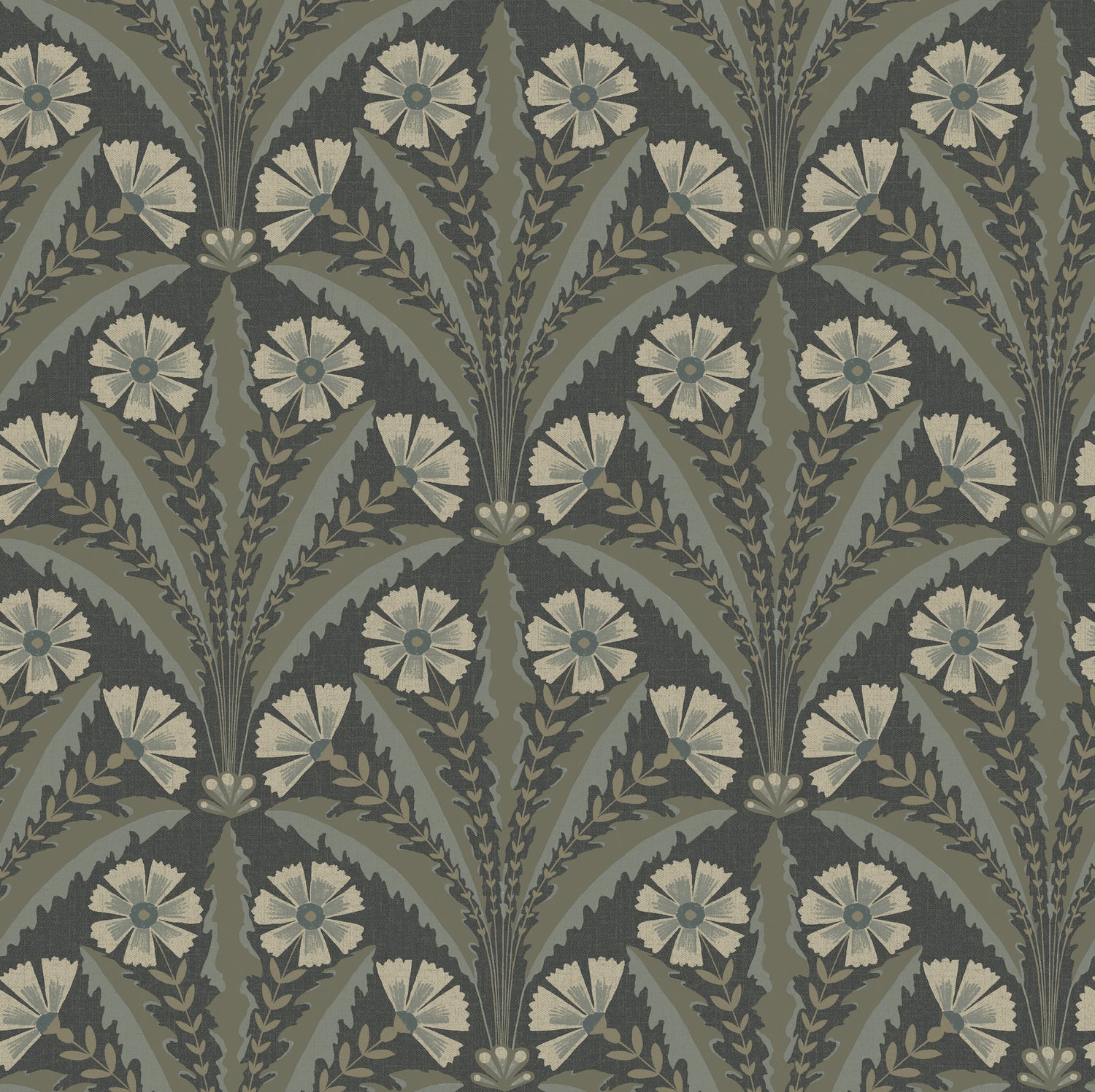 Tap Root wallpaper in charcoal color - pattern number 4169-27601 - by Chesapeake in the Oak and Moss collection