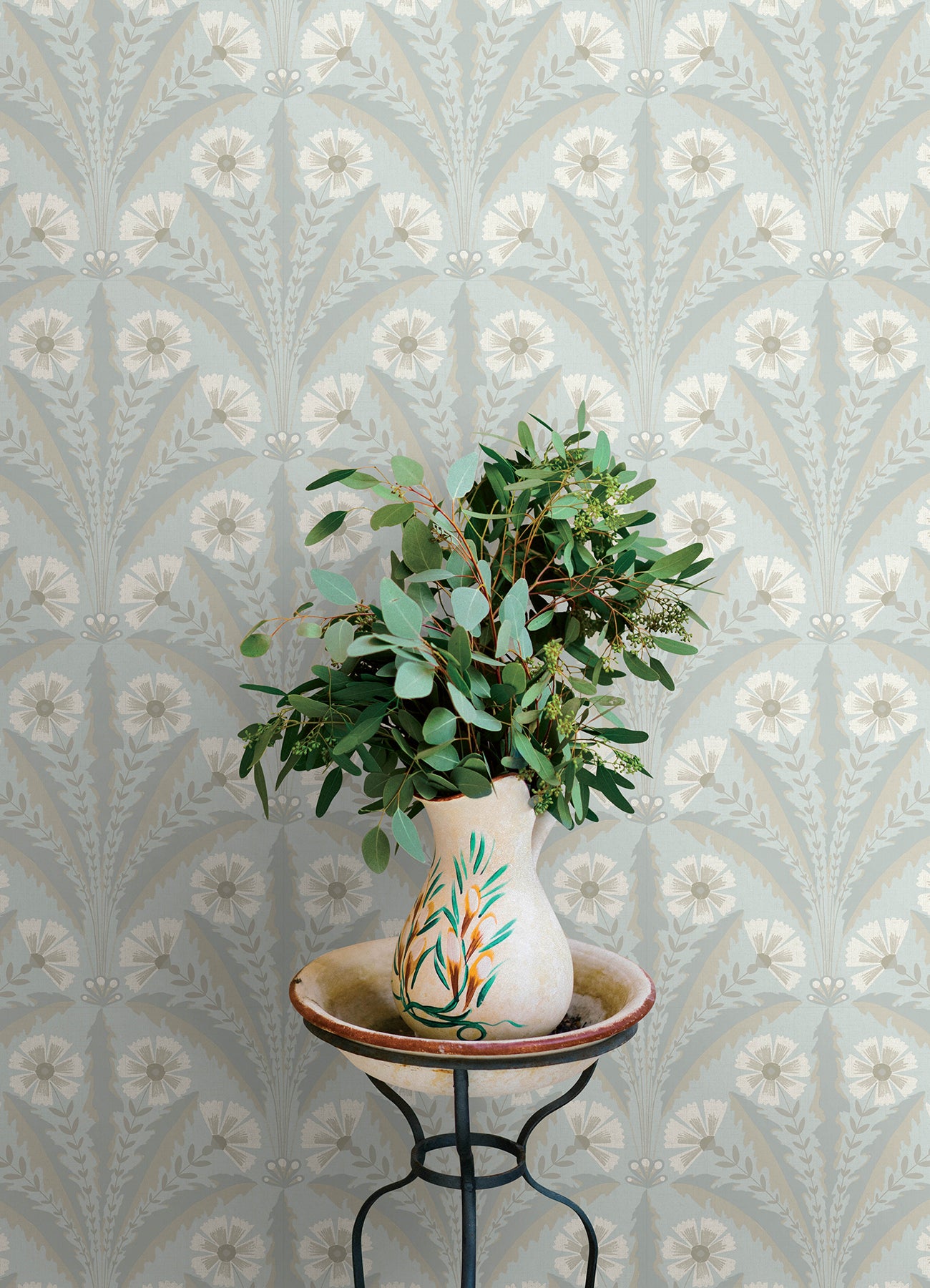 Tap Root wallpaper in light blue color - pattern number 4169-27602 - by Chesapeake in the Oak and Moss collection