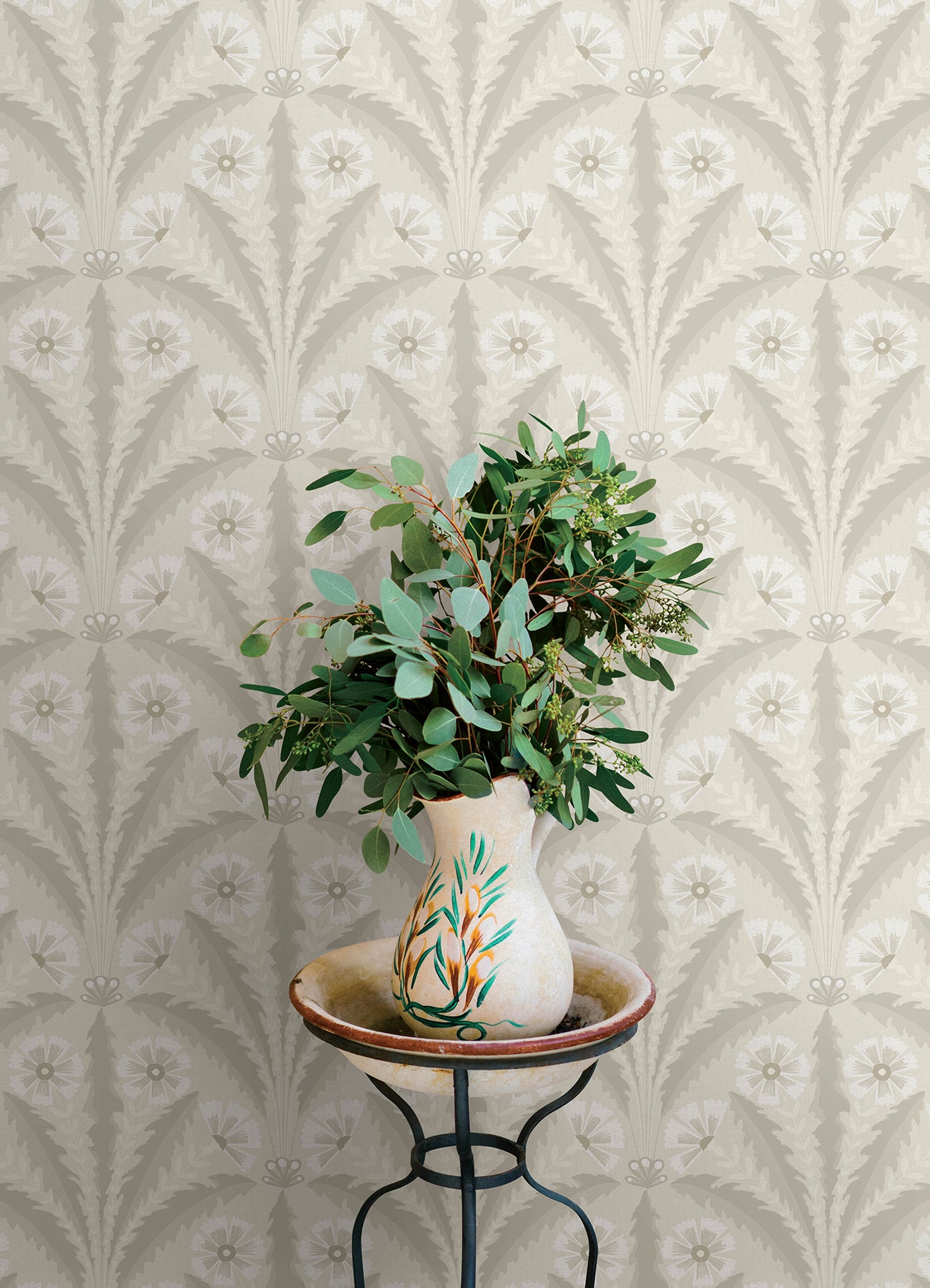 Tap Root wallpaper in beige color - pattern number 4169-27603 - by Chesapeake in the Oak and Moss collection
