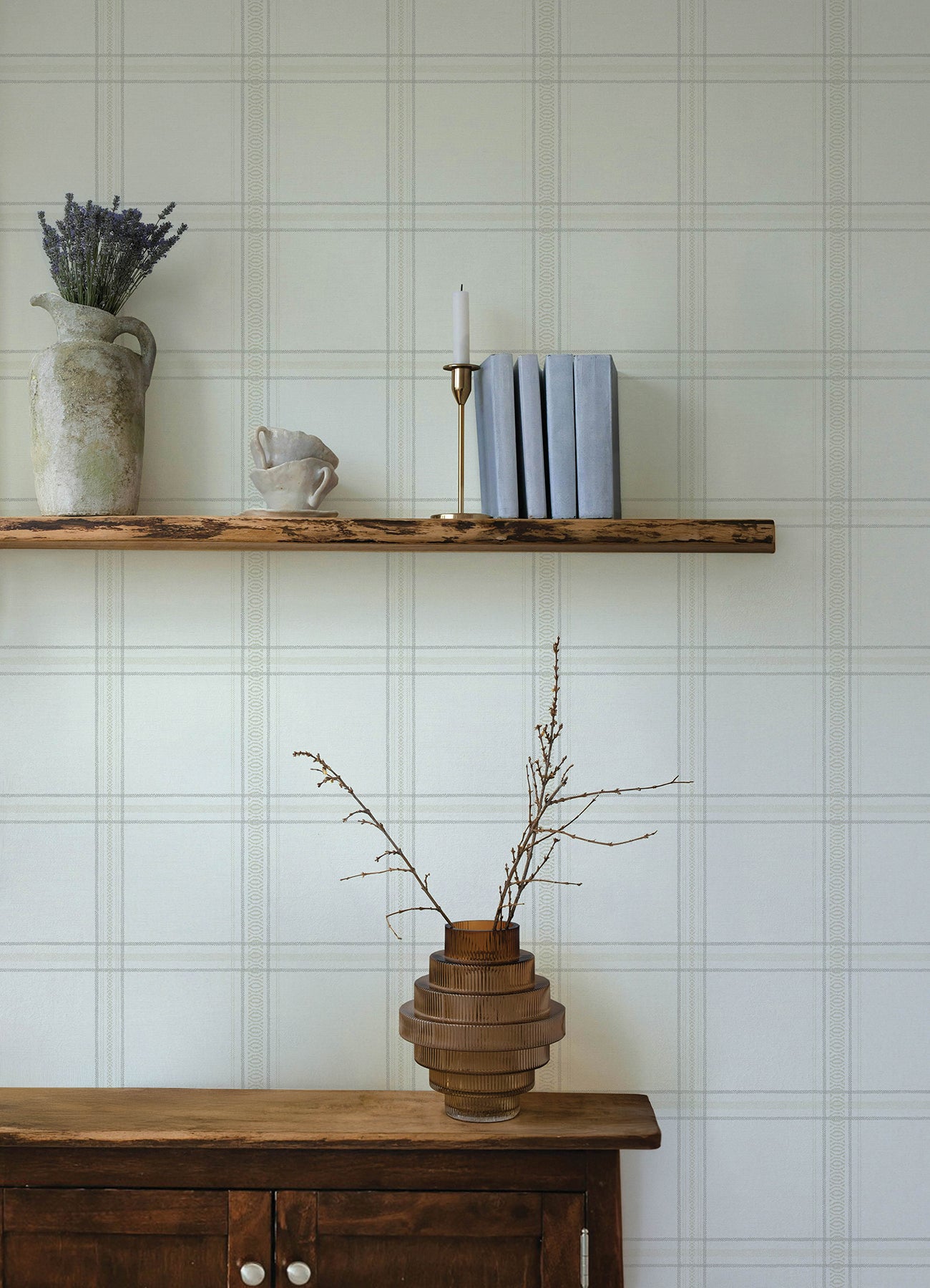 Auberge wallpaper in white color - pattern number 4169-27606 - by Chesapeake in the Oak and Moss collection