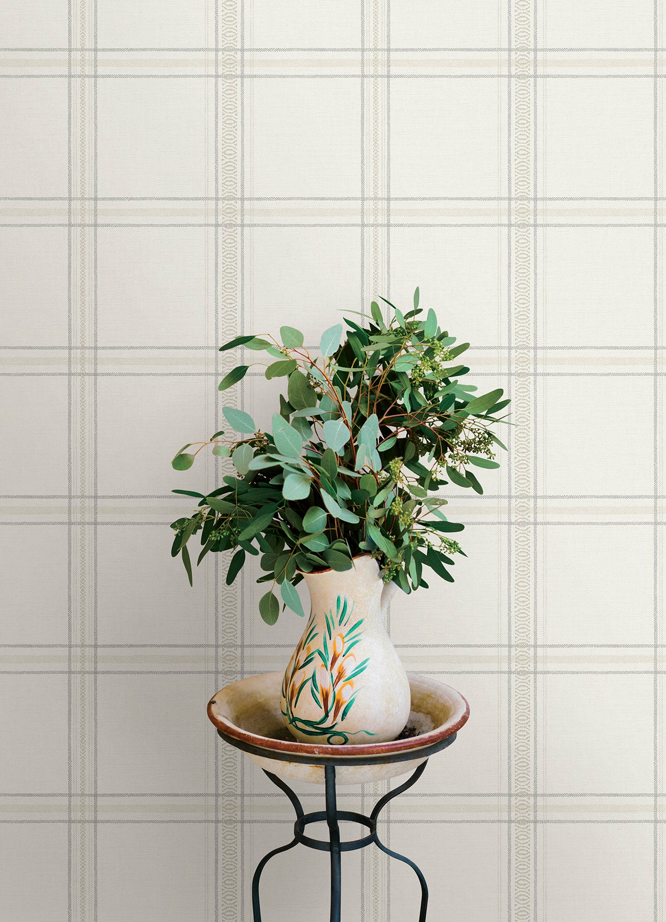 Auberge wallpaper in white color - pattern number 4169-27606 - by Chesapeake in the Oak and Moss collection
