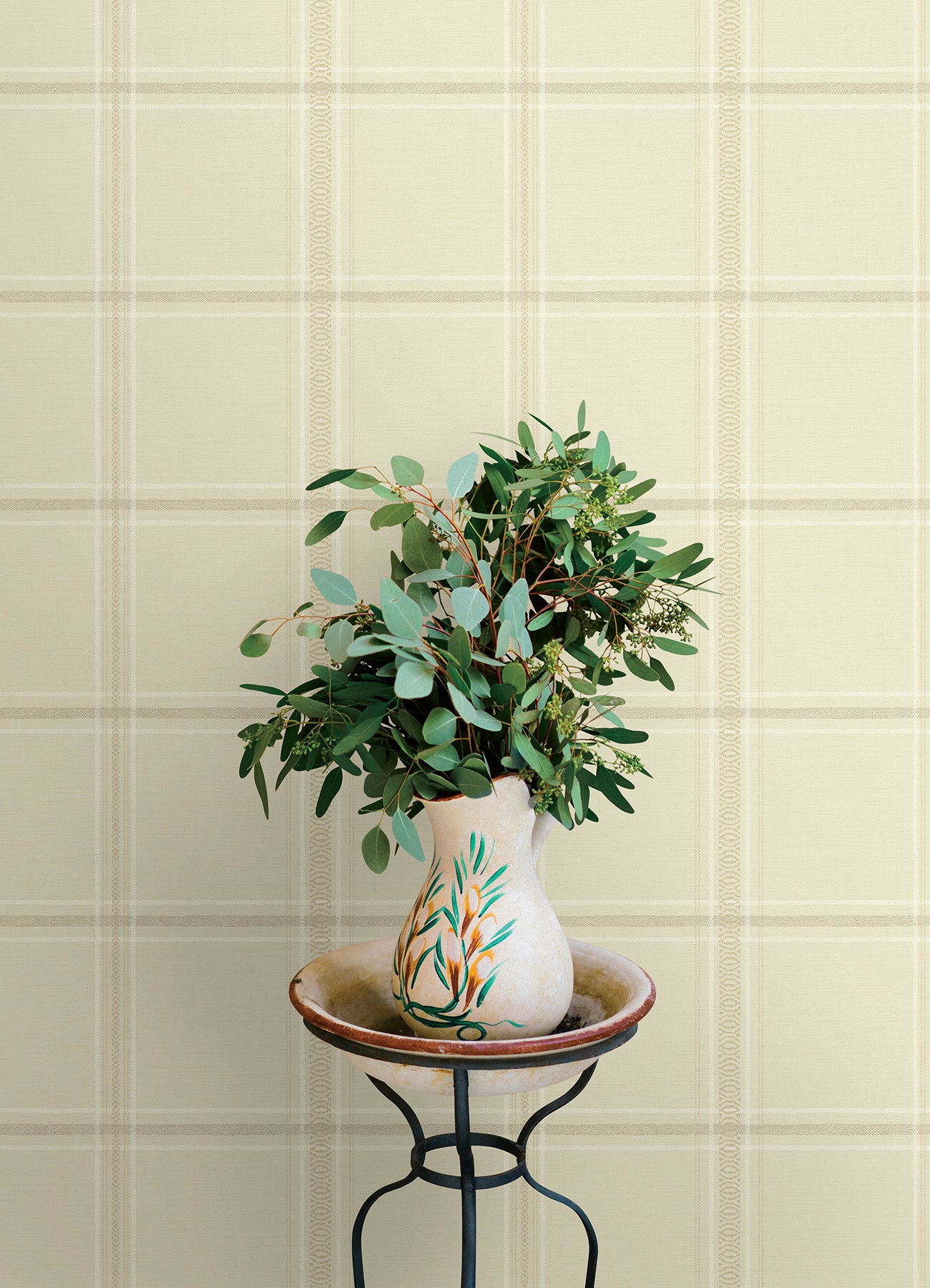 Auberge wallpaper in ivory color - pattern number 4169-27607 - by Chesapeake in the Oak and Moss collection