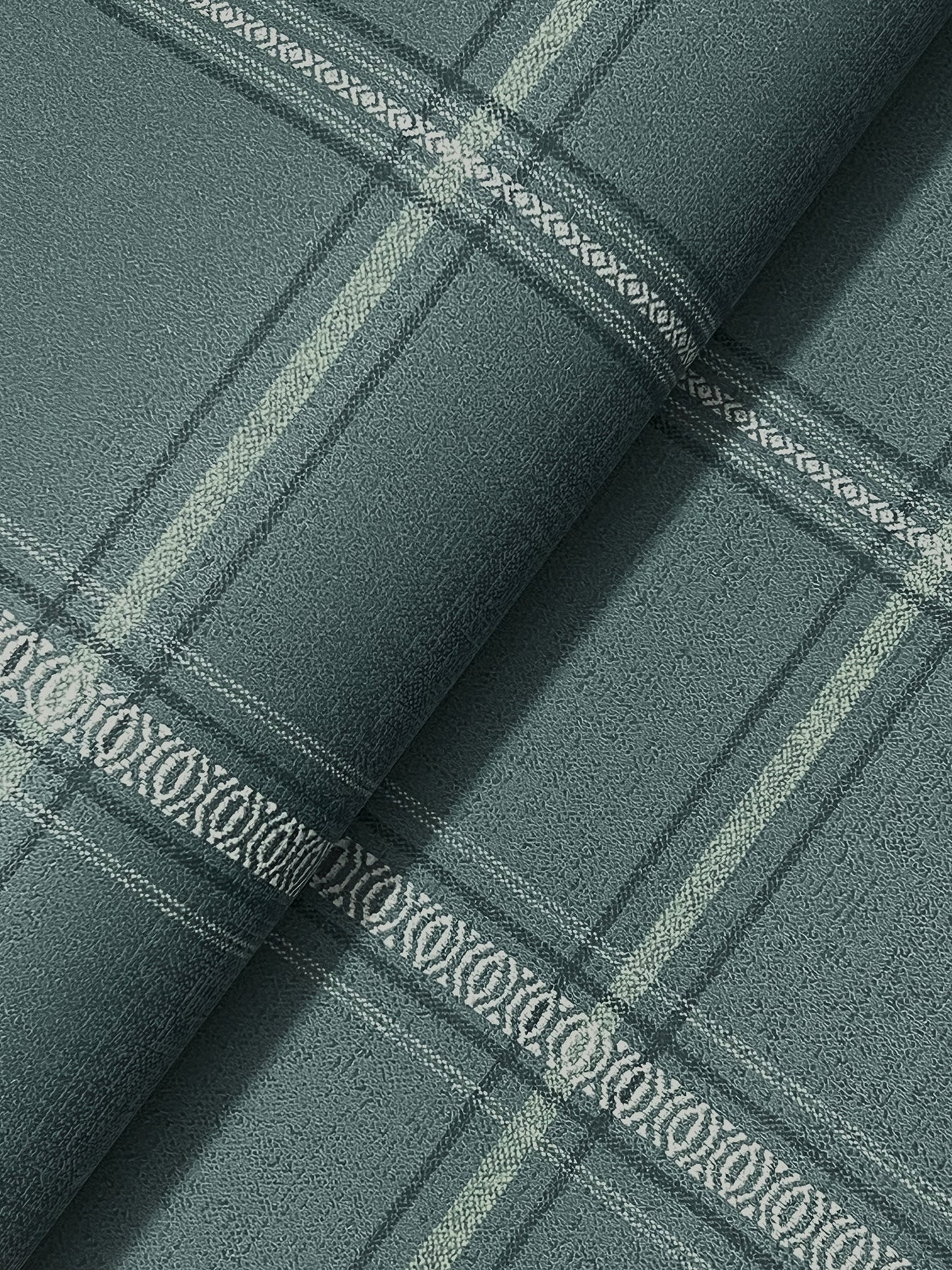 Auberge wallpaper in teal color - pattern number 4169-27610 - by Chesapeake in the Oak and Moss collection