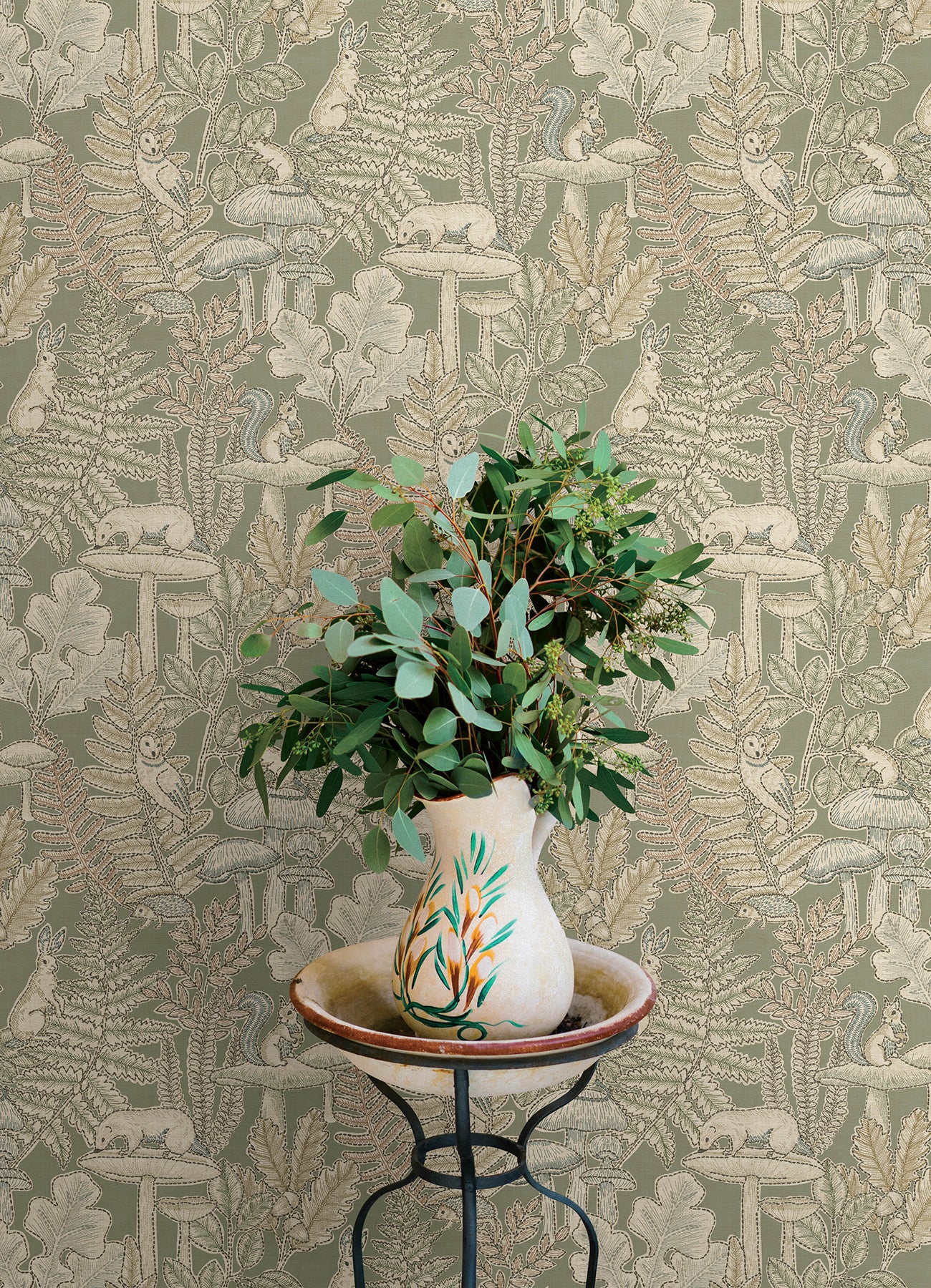 Holt wallpaper in sage color - pattern number 4169-83100 - by Chesapeake in the Oak and Moss collection