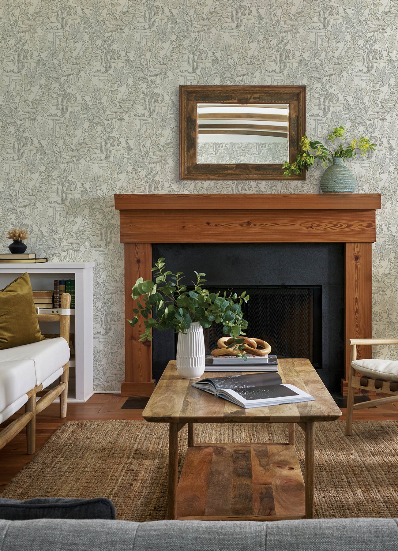 Holt wallpaper in neutral color - pattern number 4169-83103 - by Chesapeake in the Oak and Moss collection