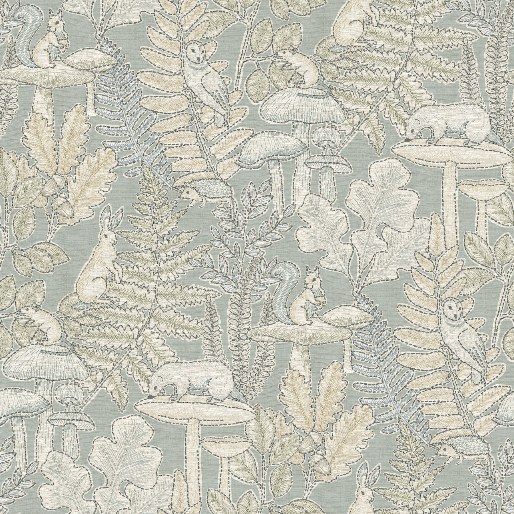 Holt wallpaper in seafoam color - pattern number 4169-83104 - by Chesapeake in the Oak and Moss collection