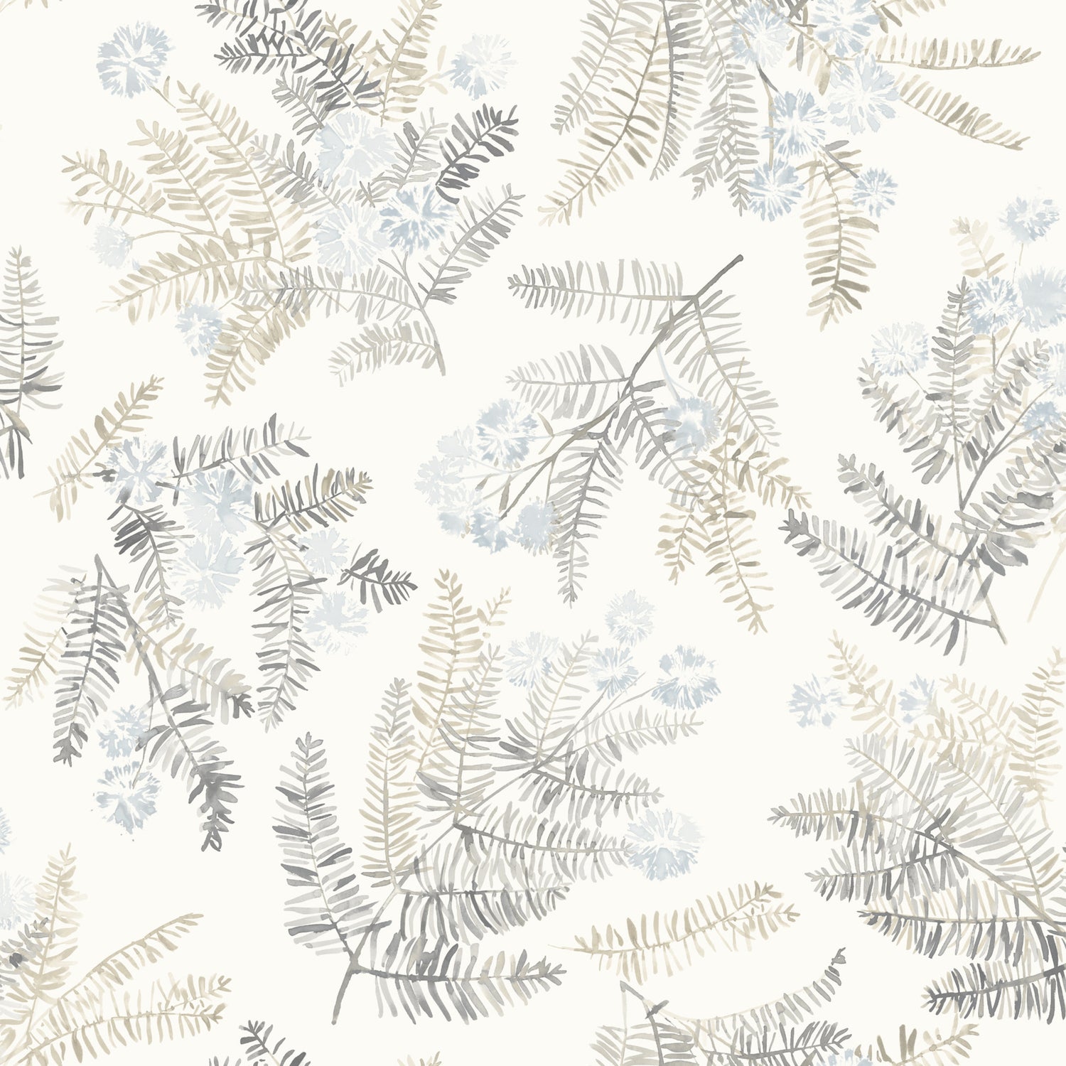 Frith wallpaper in light blue color - pattern number 4169-83107 - by Chesapeake in the Oak and Moss collection