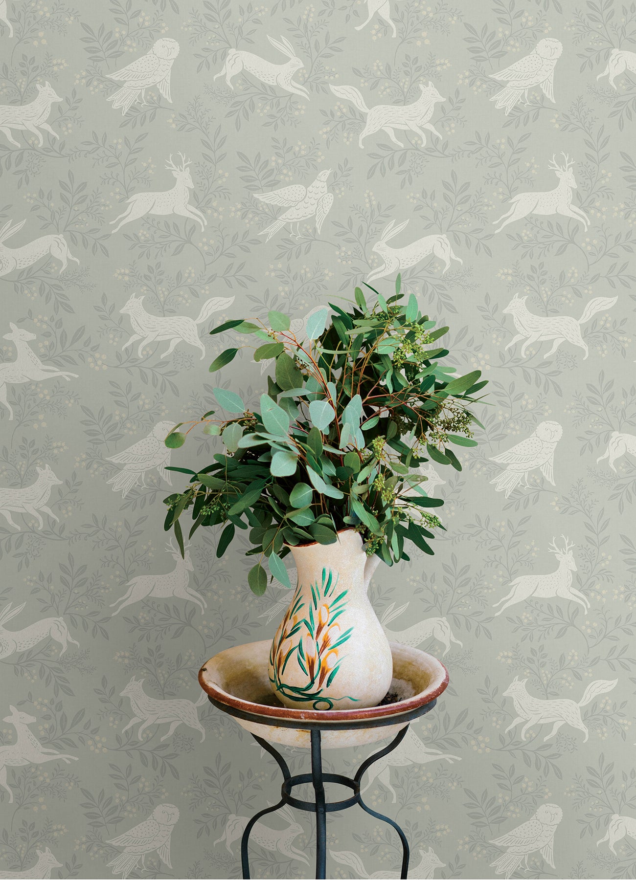Revelry wallpaper in sage color - pattern number 4169-83115 - by Chesapeake in the Oak and Moss collection