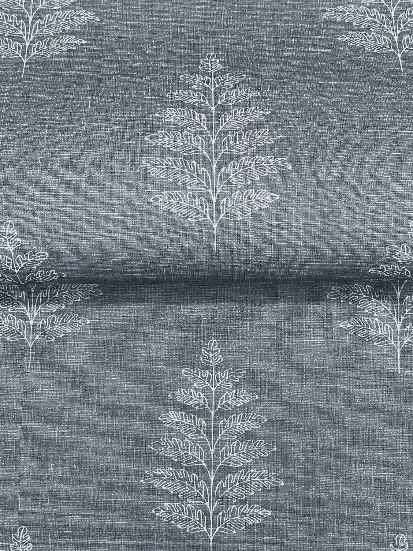 Frond wallpaper in denim color - pattern number 4169-83127 - by Chesapeake in the Oak and Moss collection