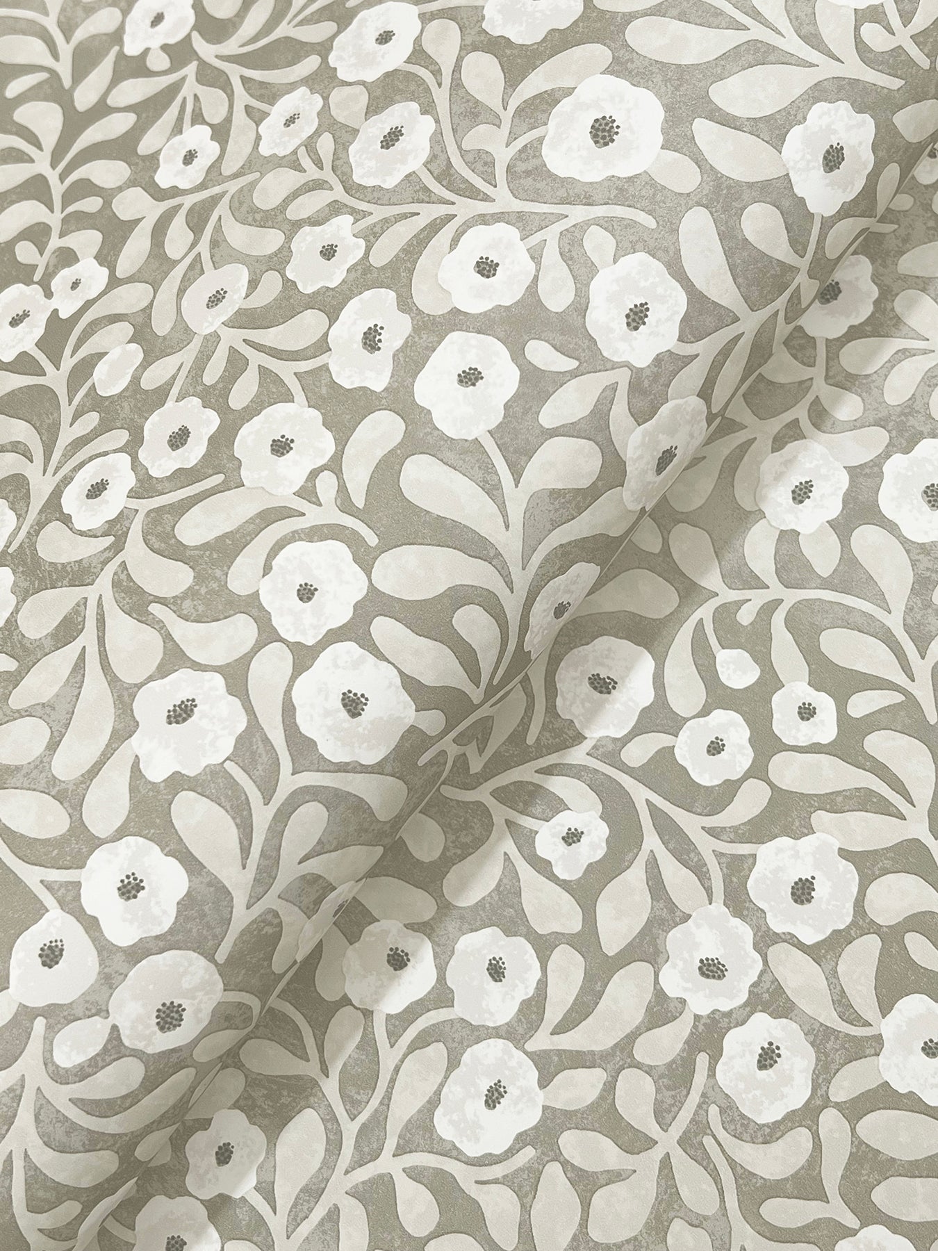 Poppy Trail wallpaper in grey color - pattern number 4169-83131 - by Chesapeake in the Oak and Moss collection