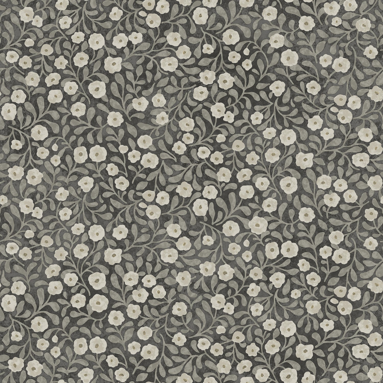 Poppy Trail wallpaper in black color - pattern number 4169-83133 - by Chesapeake in the Oak and Moss collection