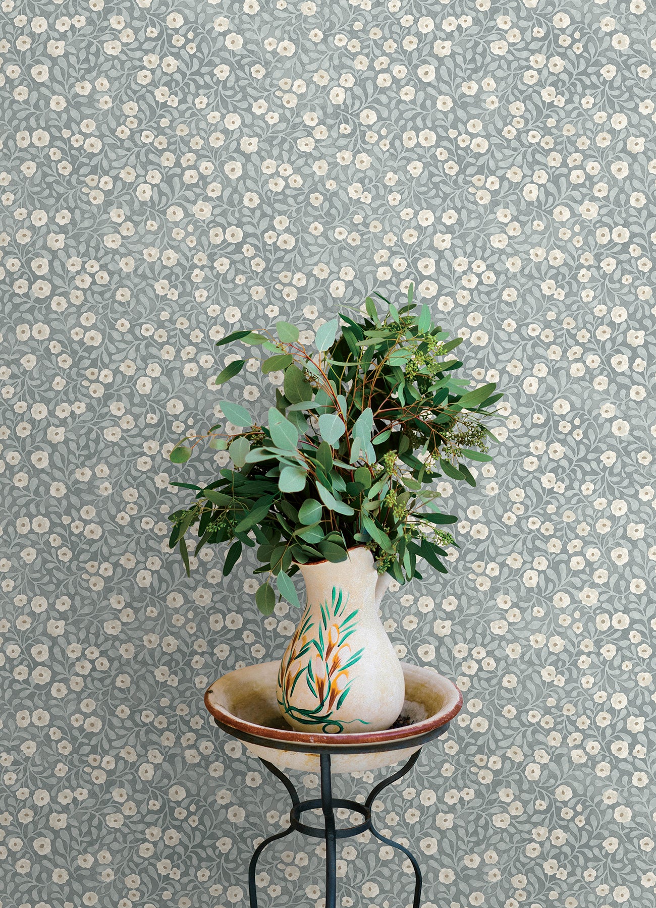 Poppy Trail wallpaper in light blue color - pattern number 4169-83134 - by Chesapeake in the Oak and Moss collection