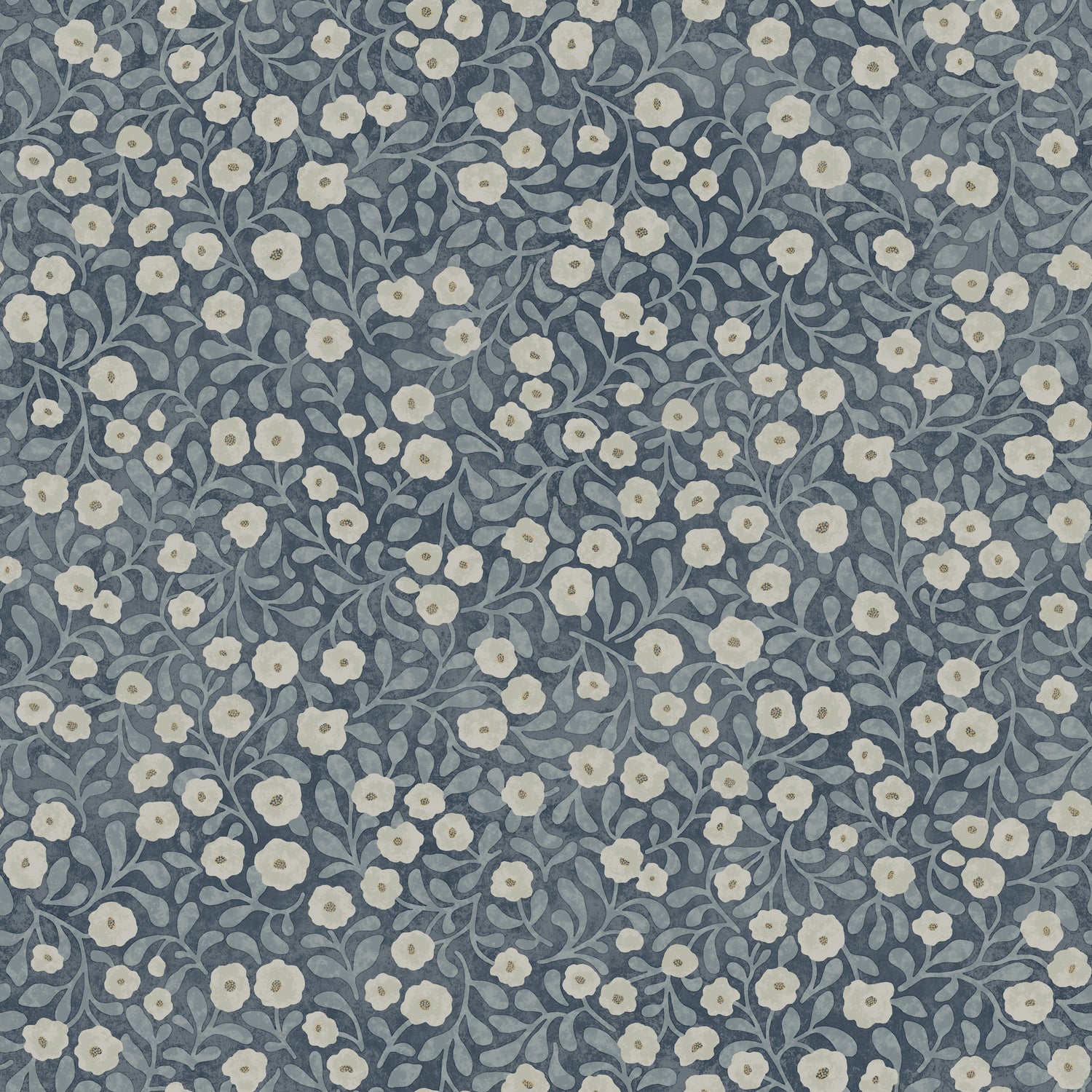 Poppy Trail wallpaper in dark blue color - pattern number 4169-83135 - by Chesapeake in the Oak and Moss collection