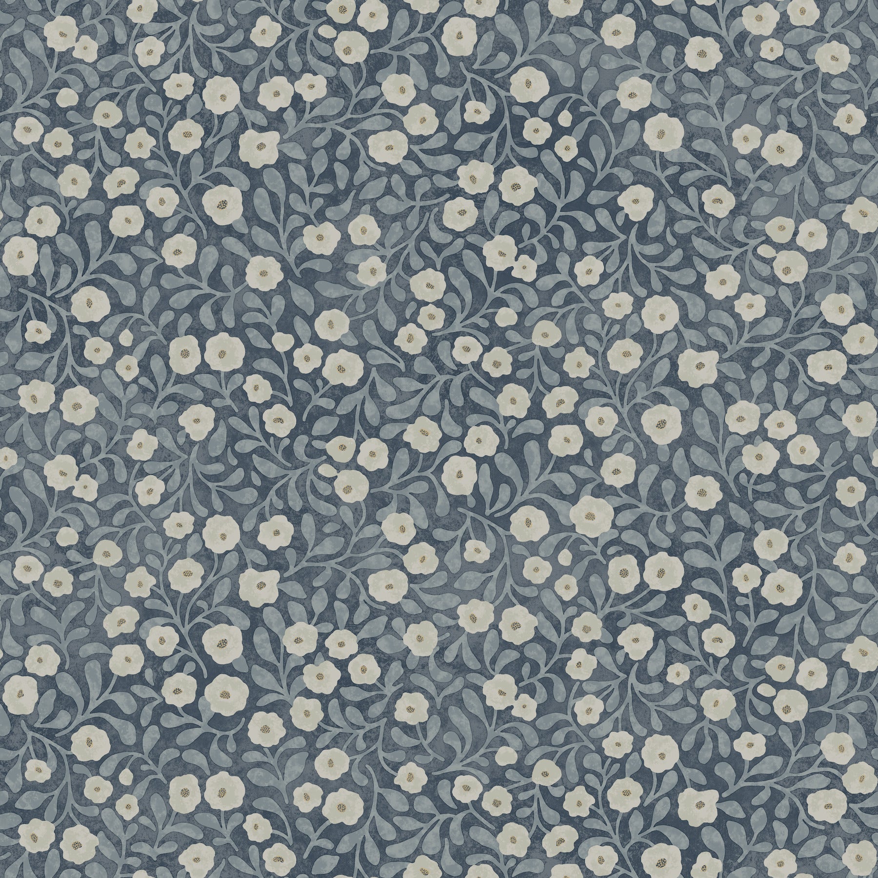 Poppy Trail wallpaper in dark blue color - pattern number 4169-83135 - by Chesapeake in the Oak and Moss collection