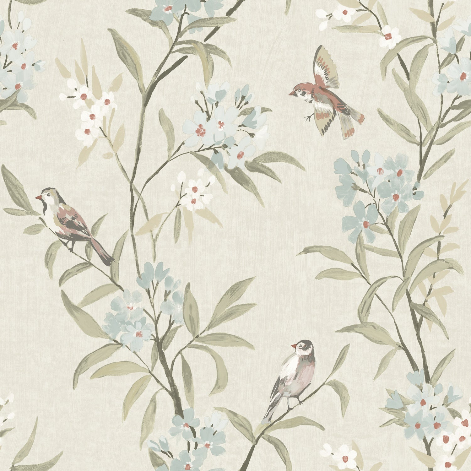 Tea Olive wallpaper in beige color - pattern number 4169-83137 - by Chesapeake in the Oak and Moss collection