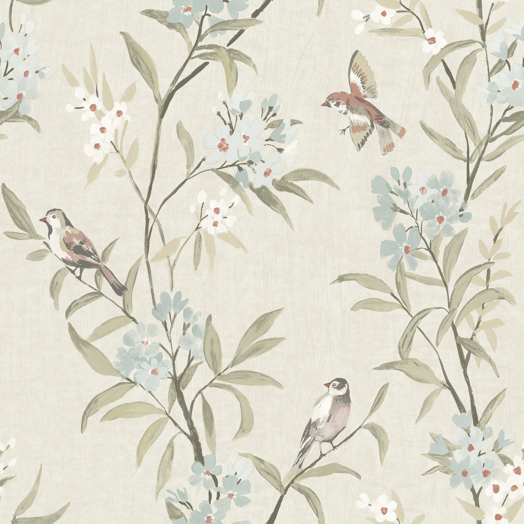 Tea Olive wallpaper in beige color - pattern number 4169-83137 - by Chesapeake in the Oak and Moss collection