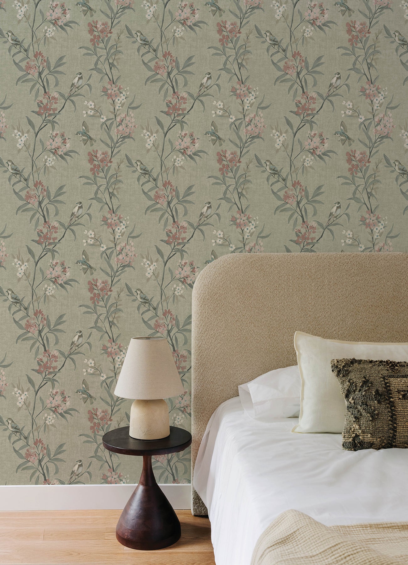 Tea Olive wallpaper in green color - pattern number 4169-83138 - by Chesapeake in the Oak and Moss collection