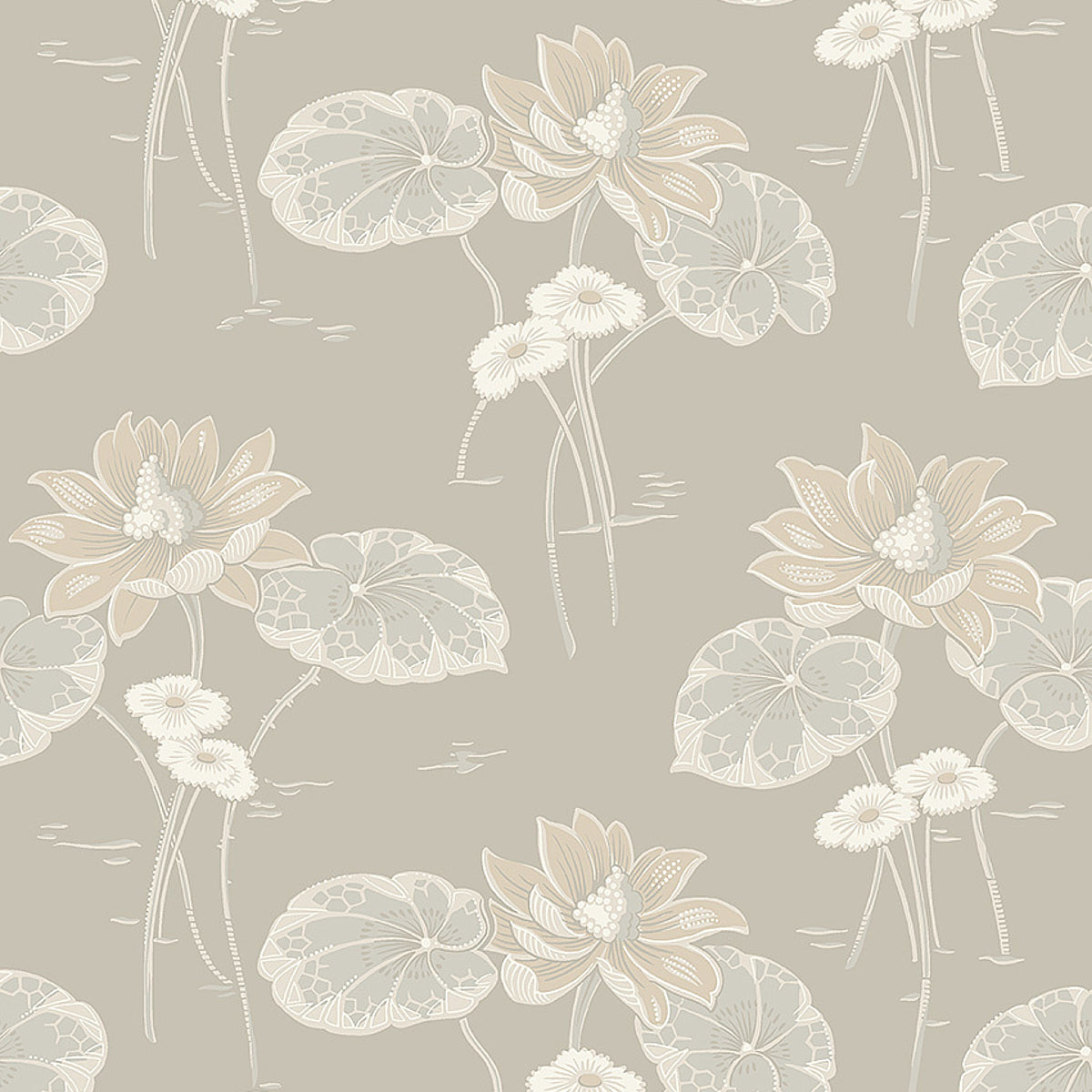 Haga wallpaper in stone color - pattern number 4169 - by Schumacher in the Borastapeter collection