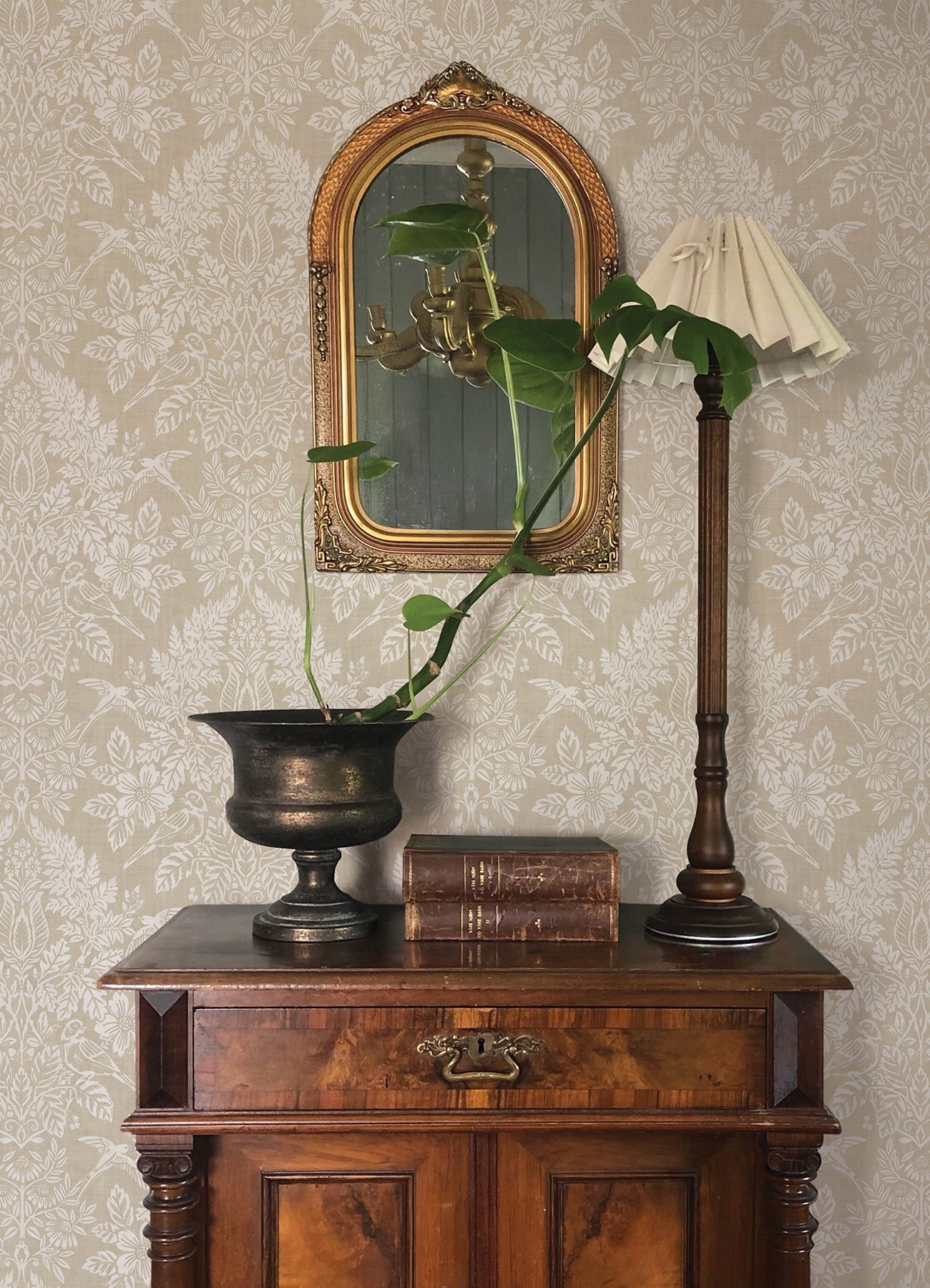 Finch wallpaper in neutral color - pattern number 4173-27621 - by A Street Prints in the Chris Loves Julia collection