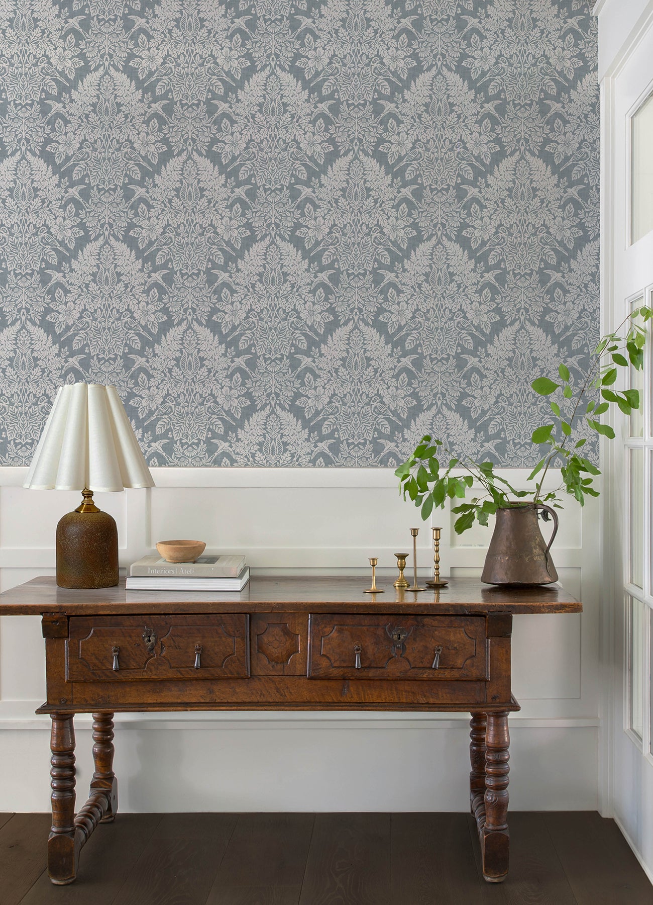 Finch wallpaper in light blue color - pattern number 4173-27623 - by A Street Prints in the Chris Loves Julia collection