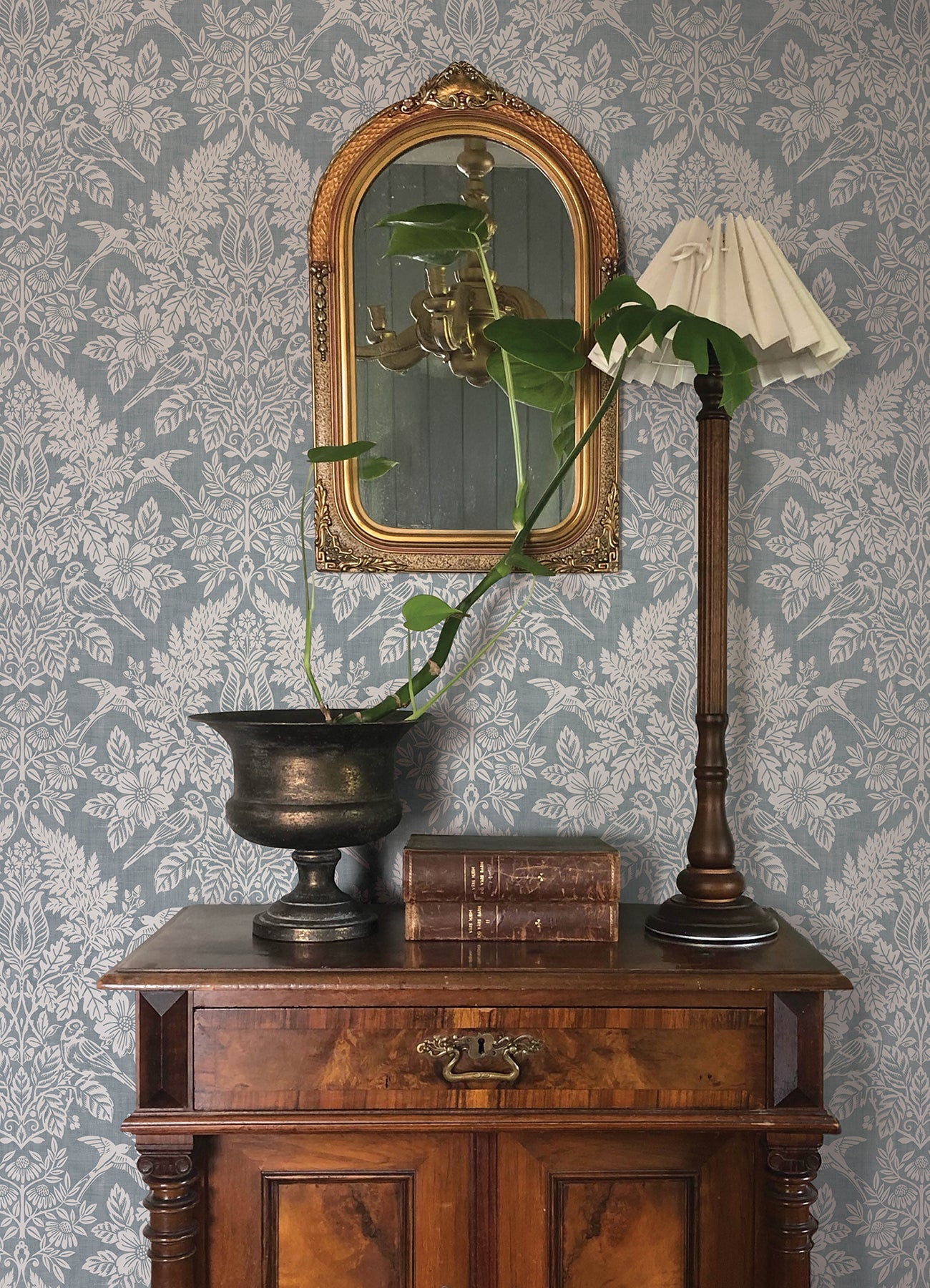 Finch wallpaper in light blue color - pattern number 4173-27623 - by A Street Prints in the Chris Loves Julia collection