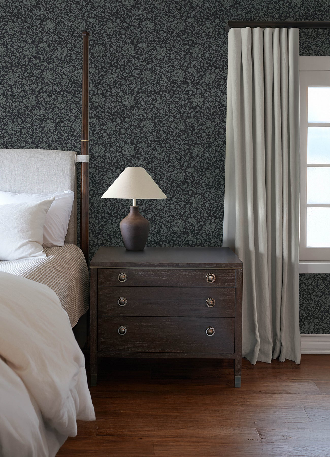 Hague wallpaper in dark blue color - pattern number 4173-27626 - by A Street Prints in the Chris Loves Julia collection